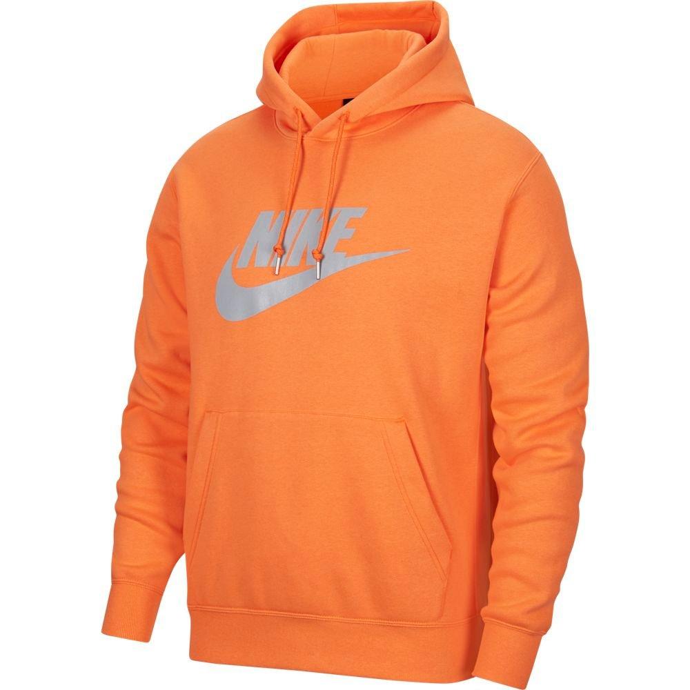 nike men's sportswear colorblock pullover hoodie electro orange