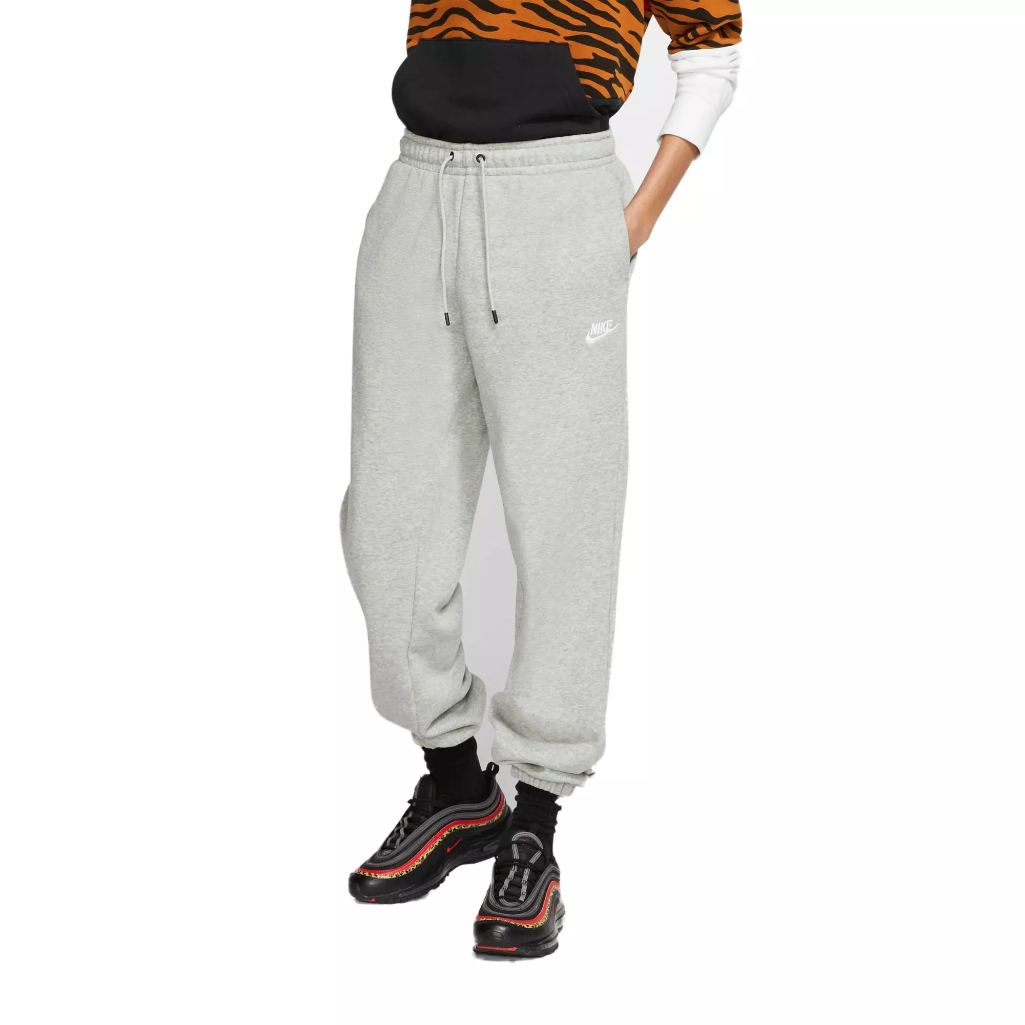Nike Sportswear Women's Essential Grey Fleece Pants - Hibbett