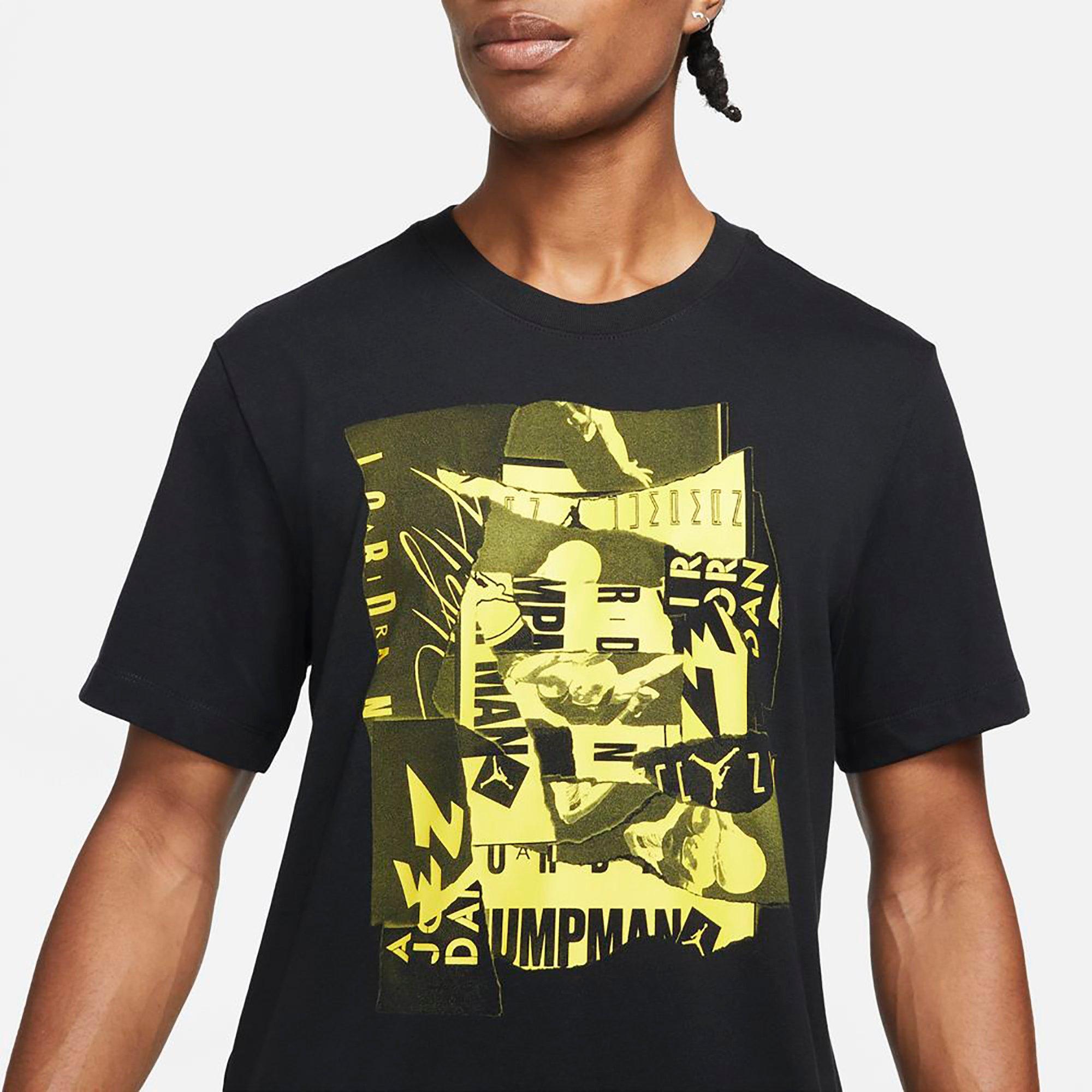 Black and discount yellow jordan shirt