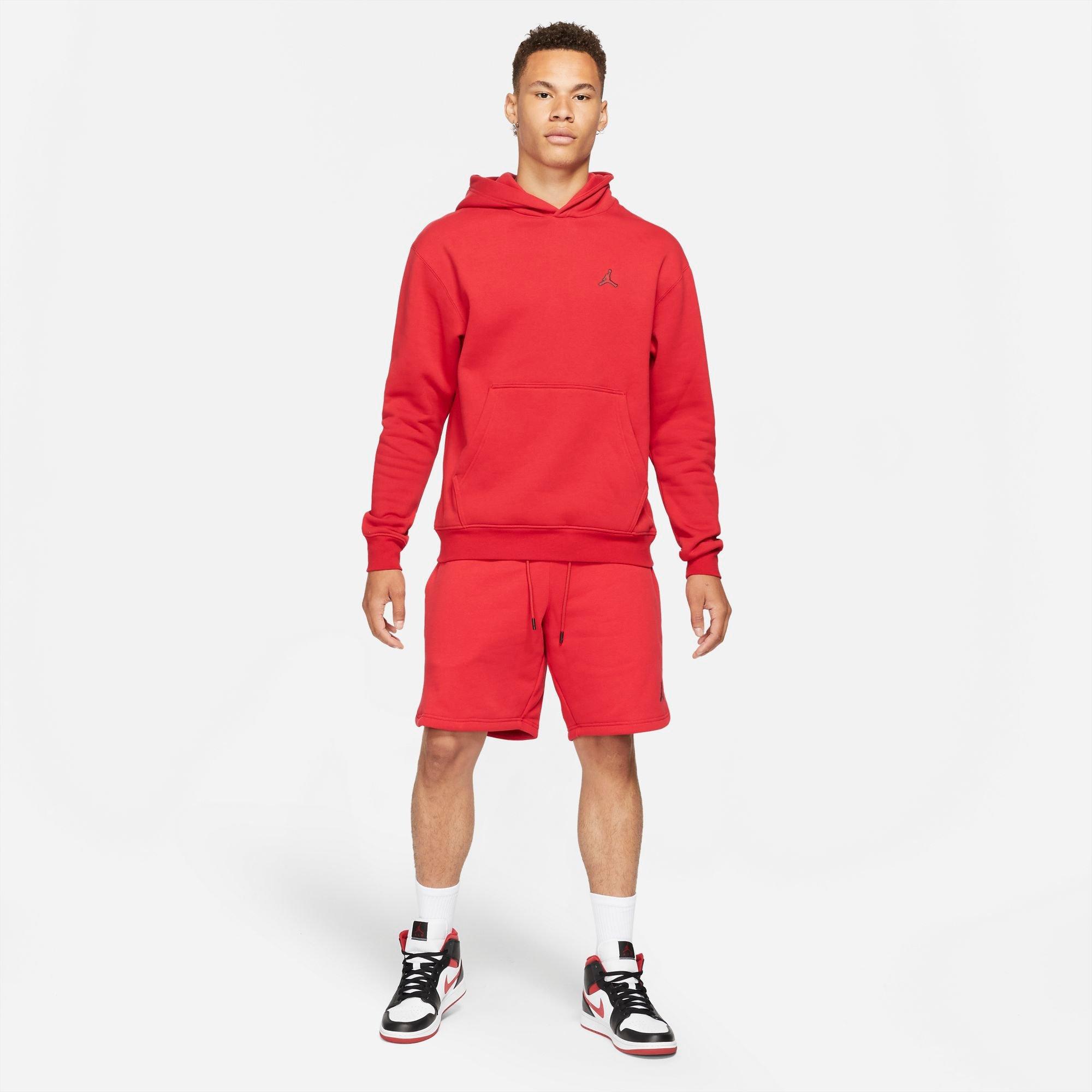 Jordan Men's Essential Fleece Pullover Red Hoodie - Hibbett