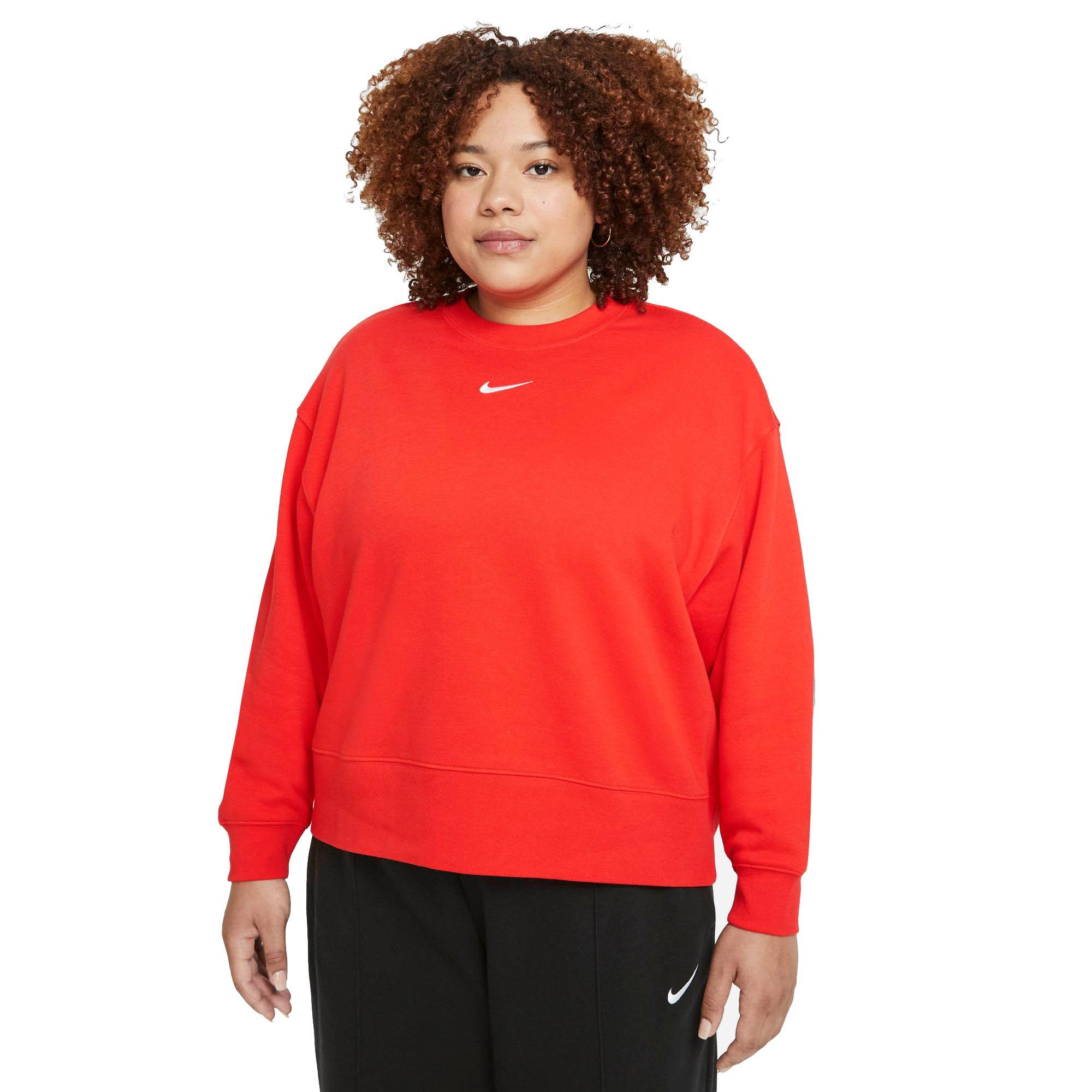 red sweatshirt women's nike