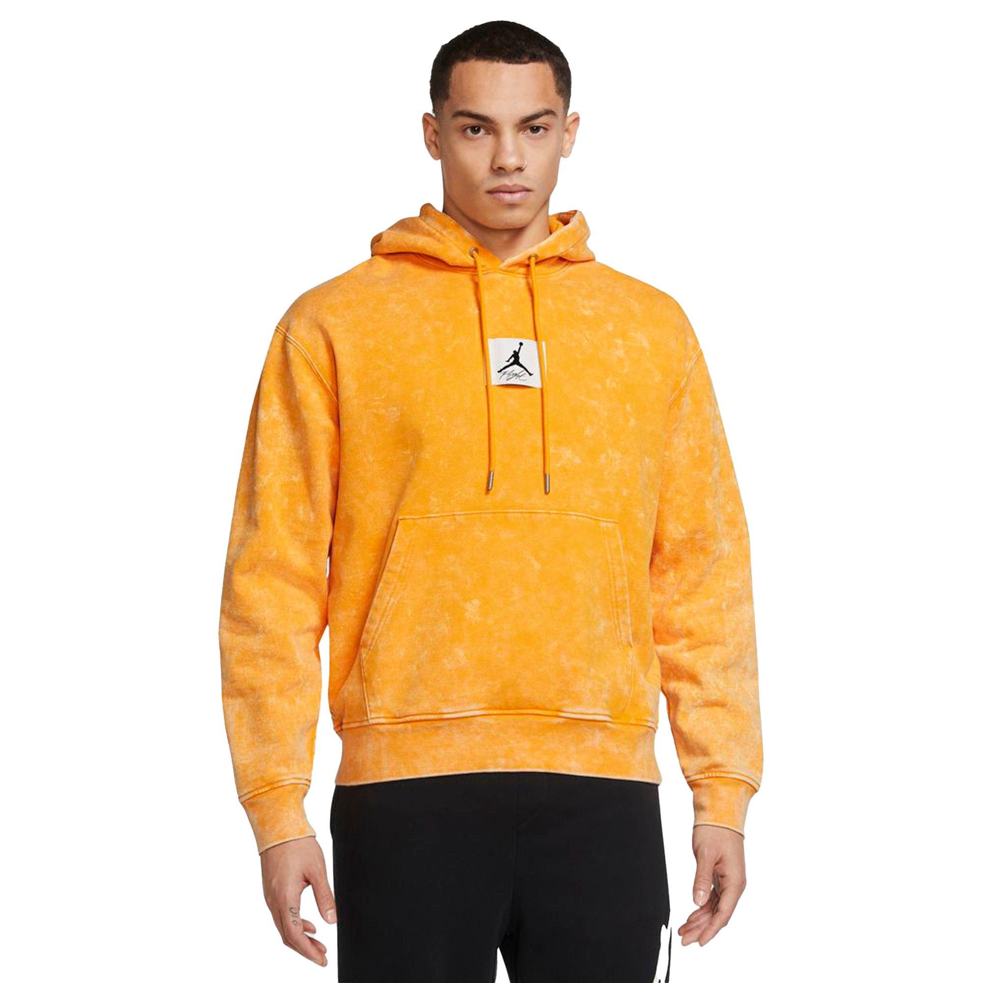 Jordan Men's Essential Washed Fleece Hoodie-Yellow - Hibbett