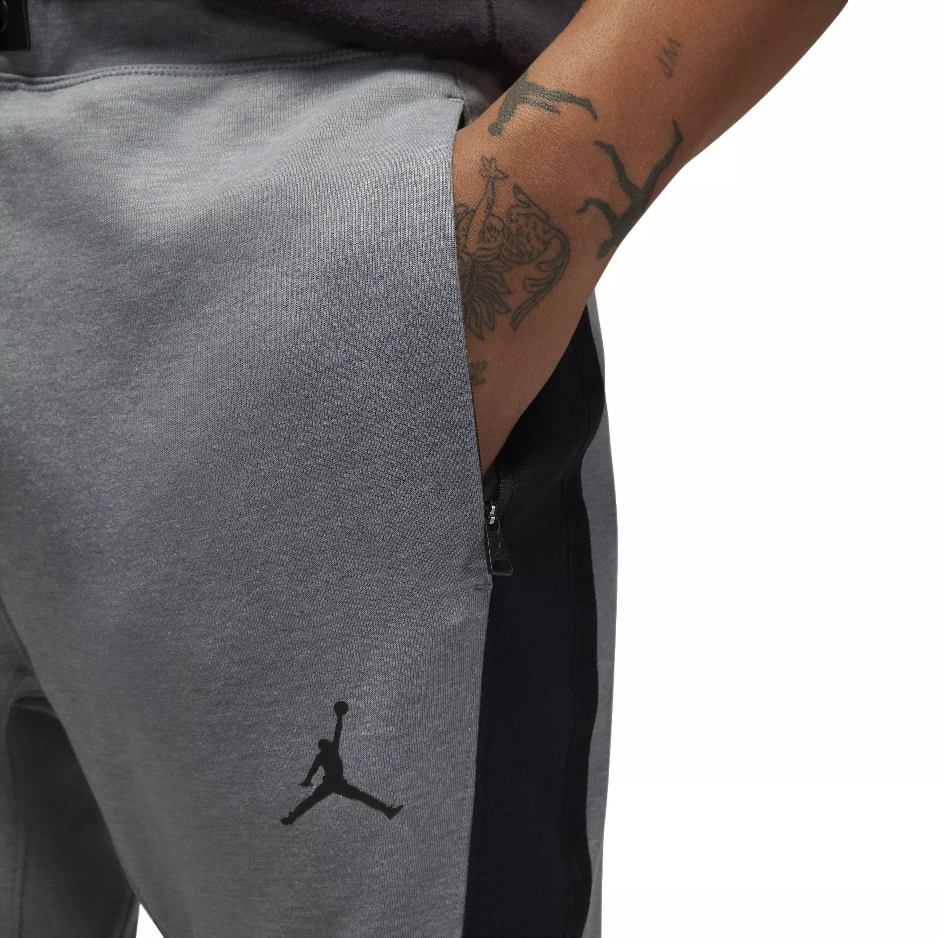 Jordan Men's Dri-FIT Sport Air Statement Pants-Grey/Black - GREY/BLACK