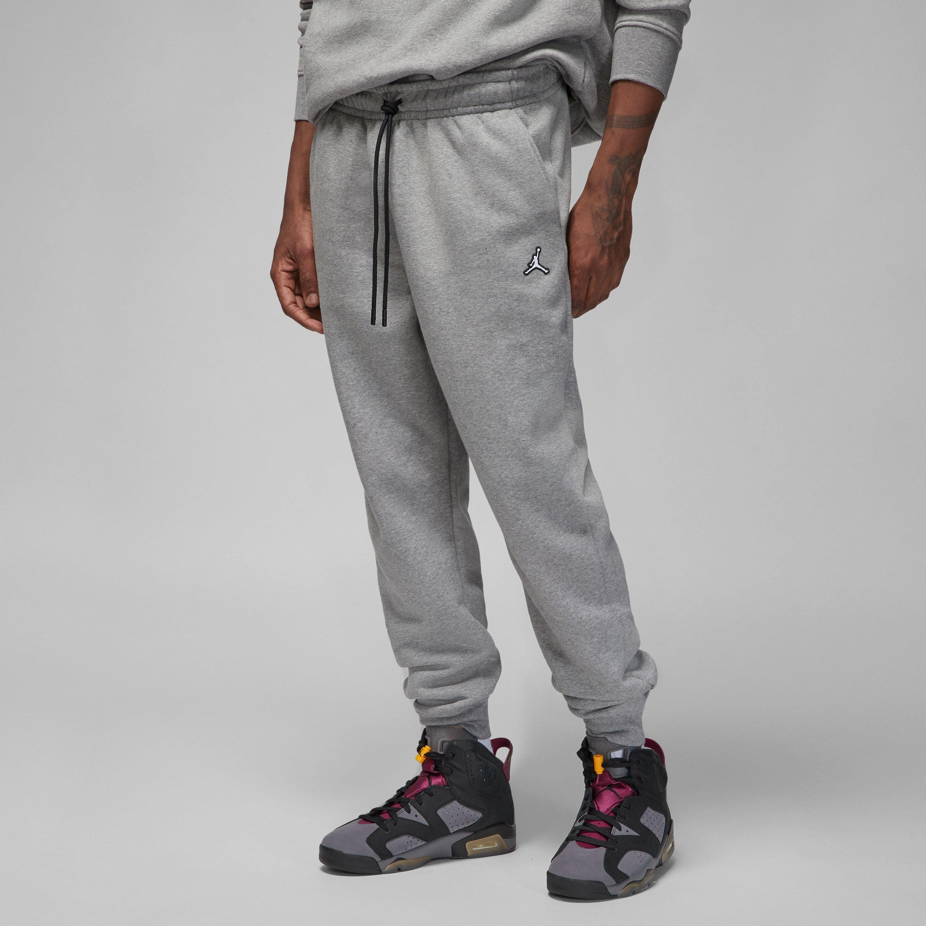 Jordan Men s Essential Fleece Pants Grey Black Hibbett City Gear