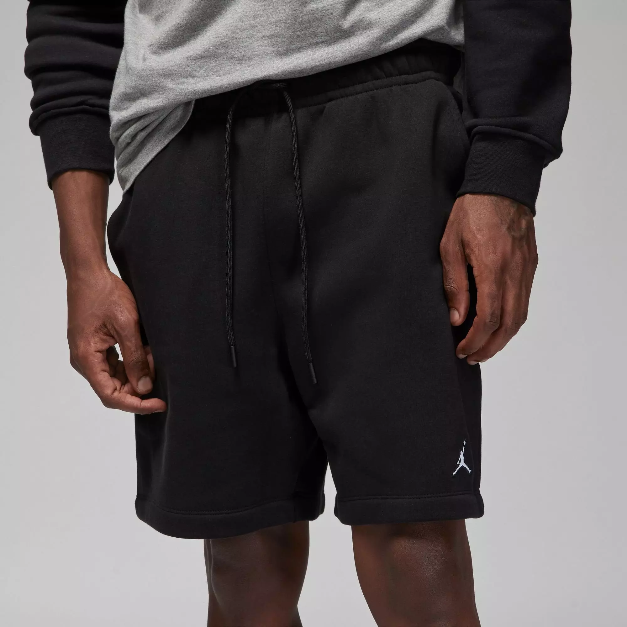 Jordan Men's Essentials Fleece Short-Black - BLACK/WHITE