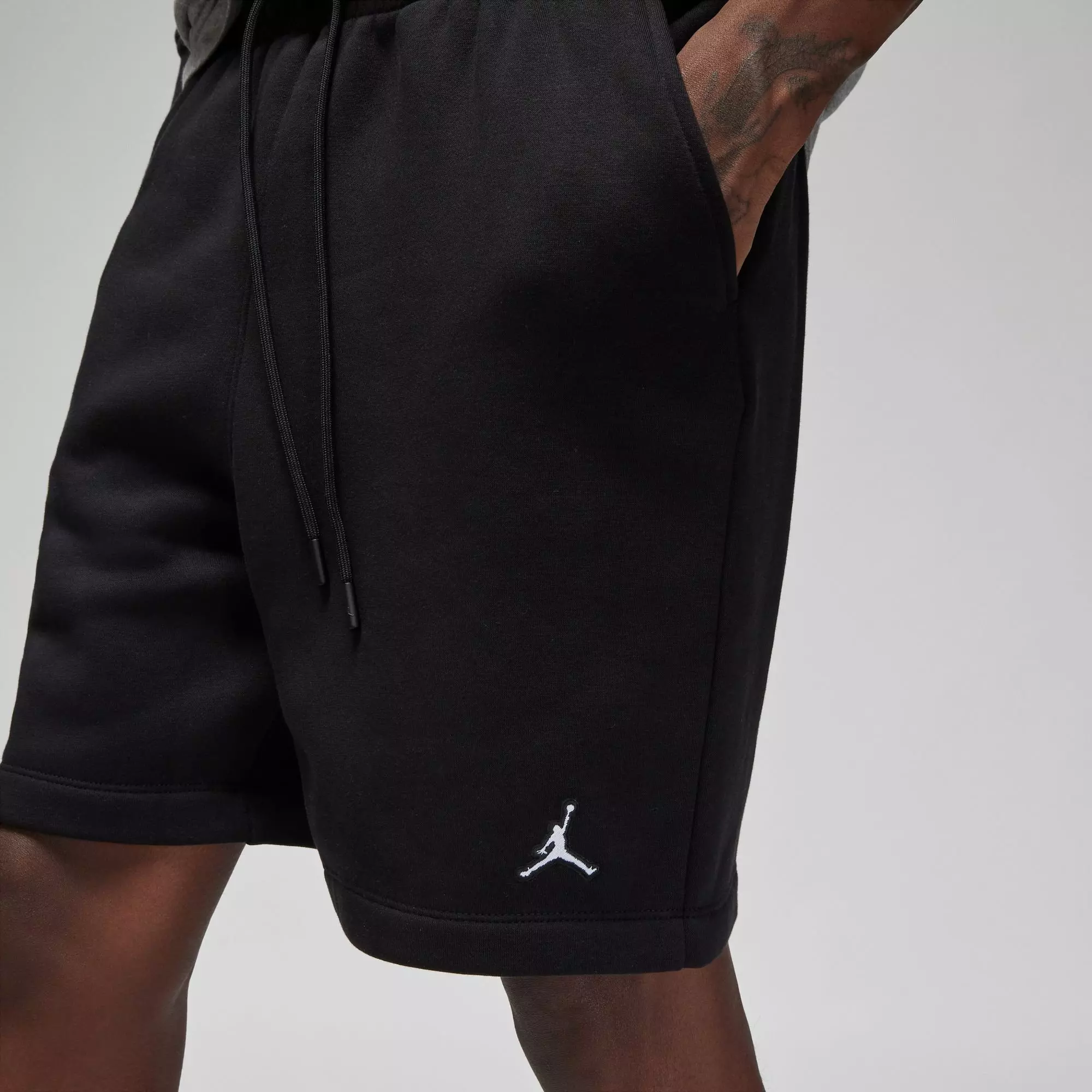 Jordan Men's Essentials Fleece Short-Black - BLACK/WHITE