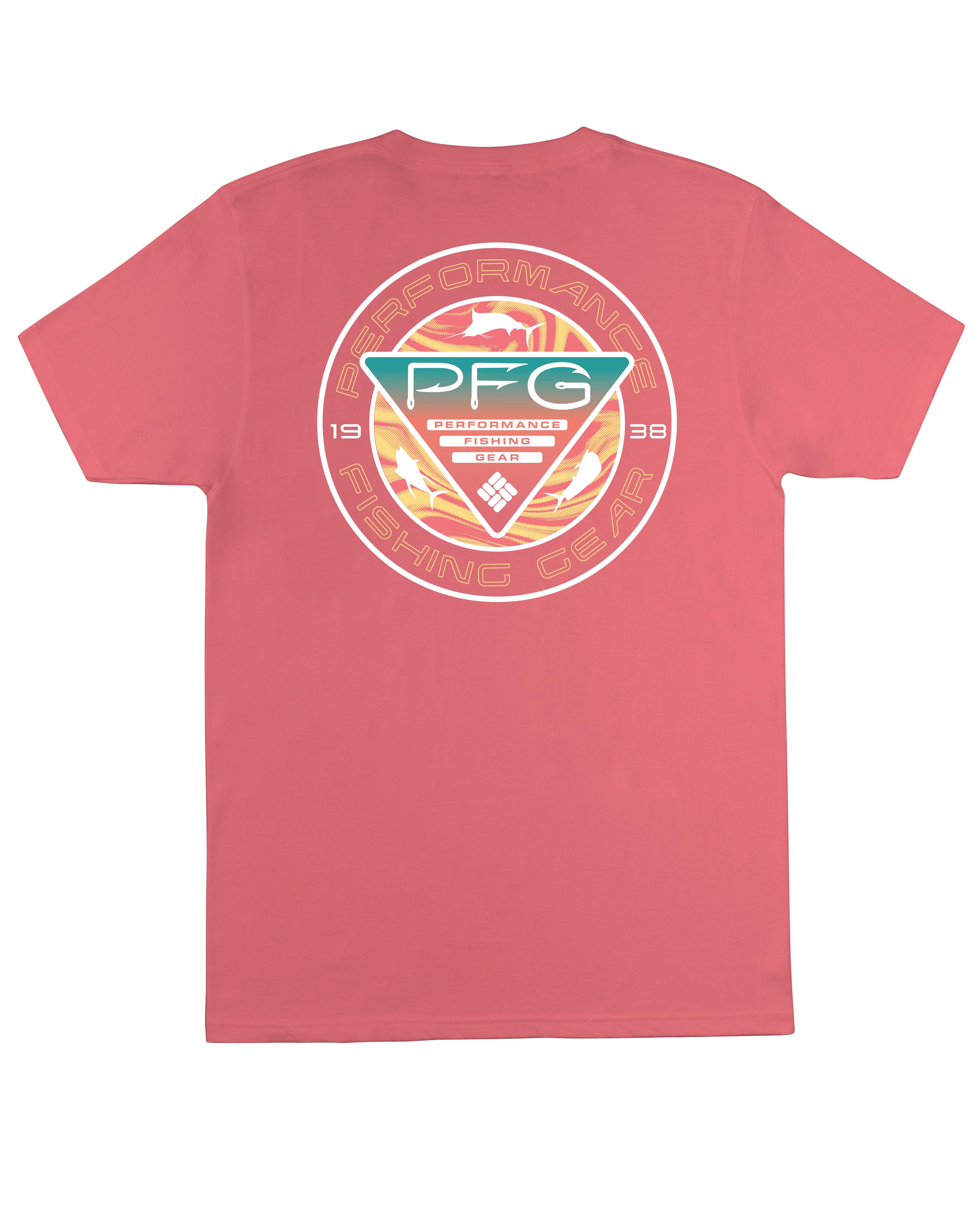 Columbia Men's PFG Logo Tee-Salmon - Hibbett