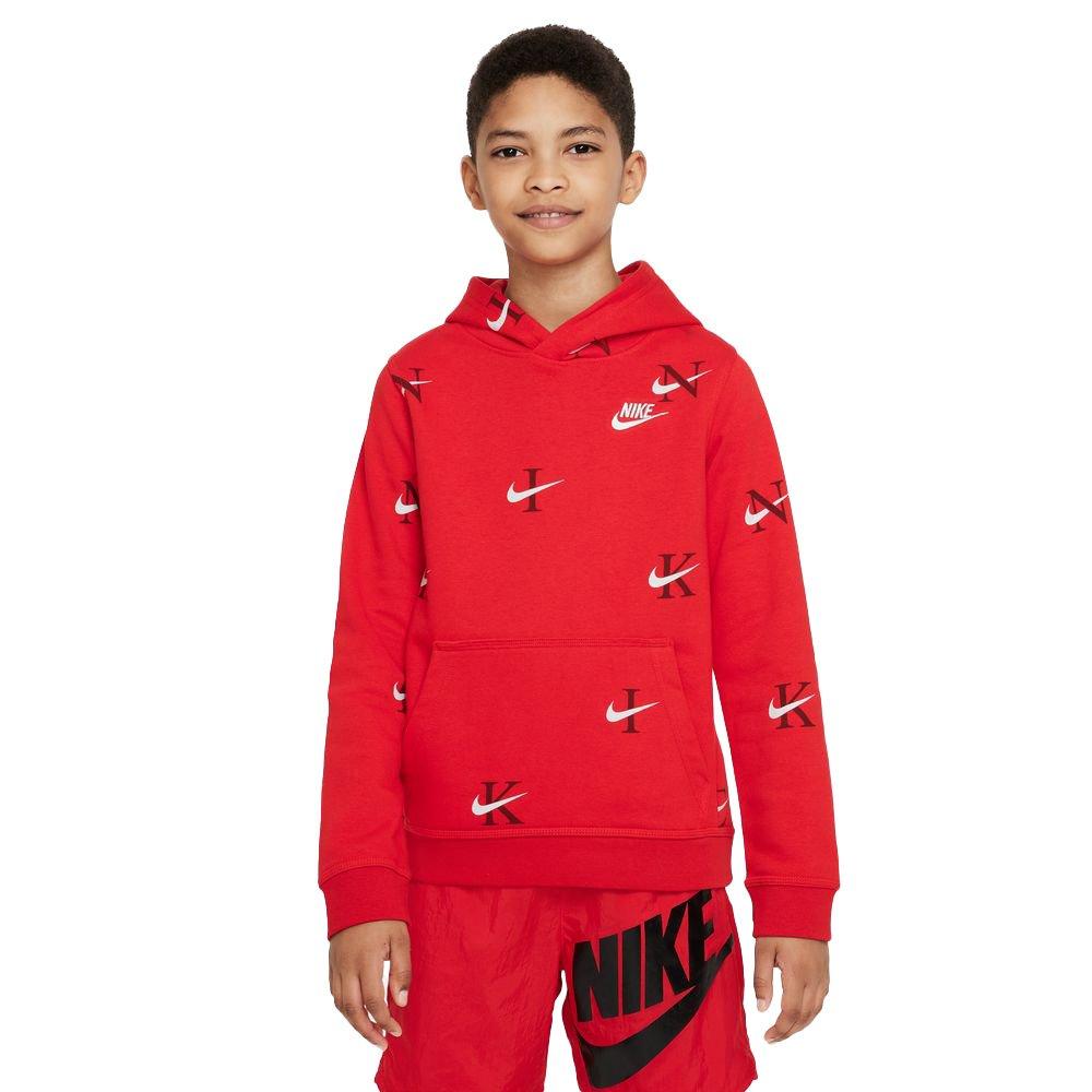 Nike Big Boys Sportswear Club All Over Print Pullover Hoodie