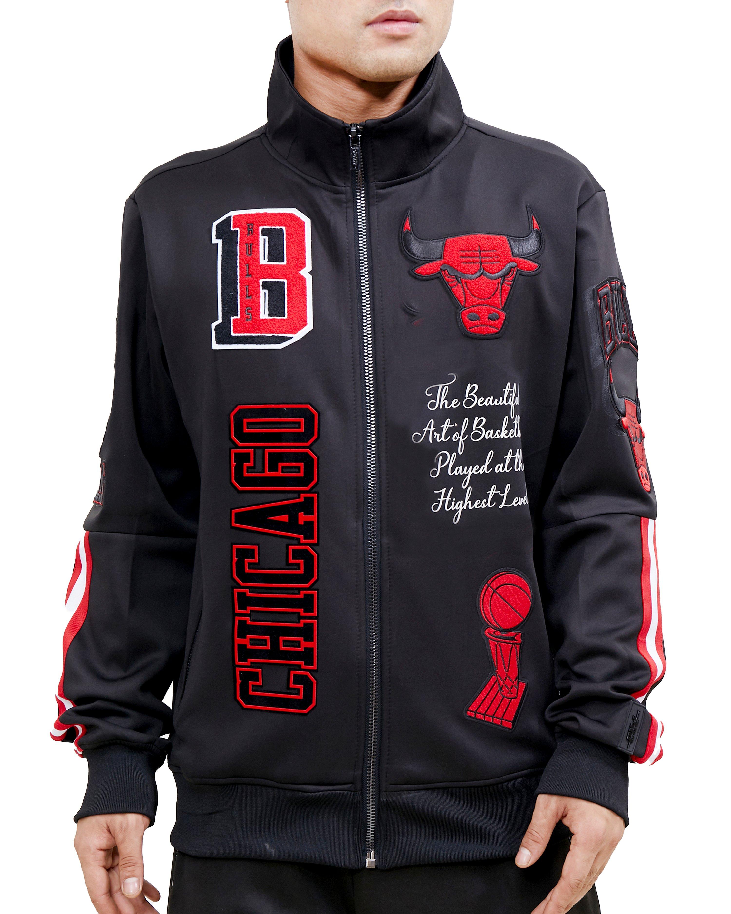 Pro Standard Men's Chicago Bulls Bred Track Jacket - Hibbett