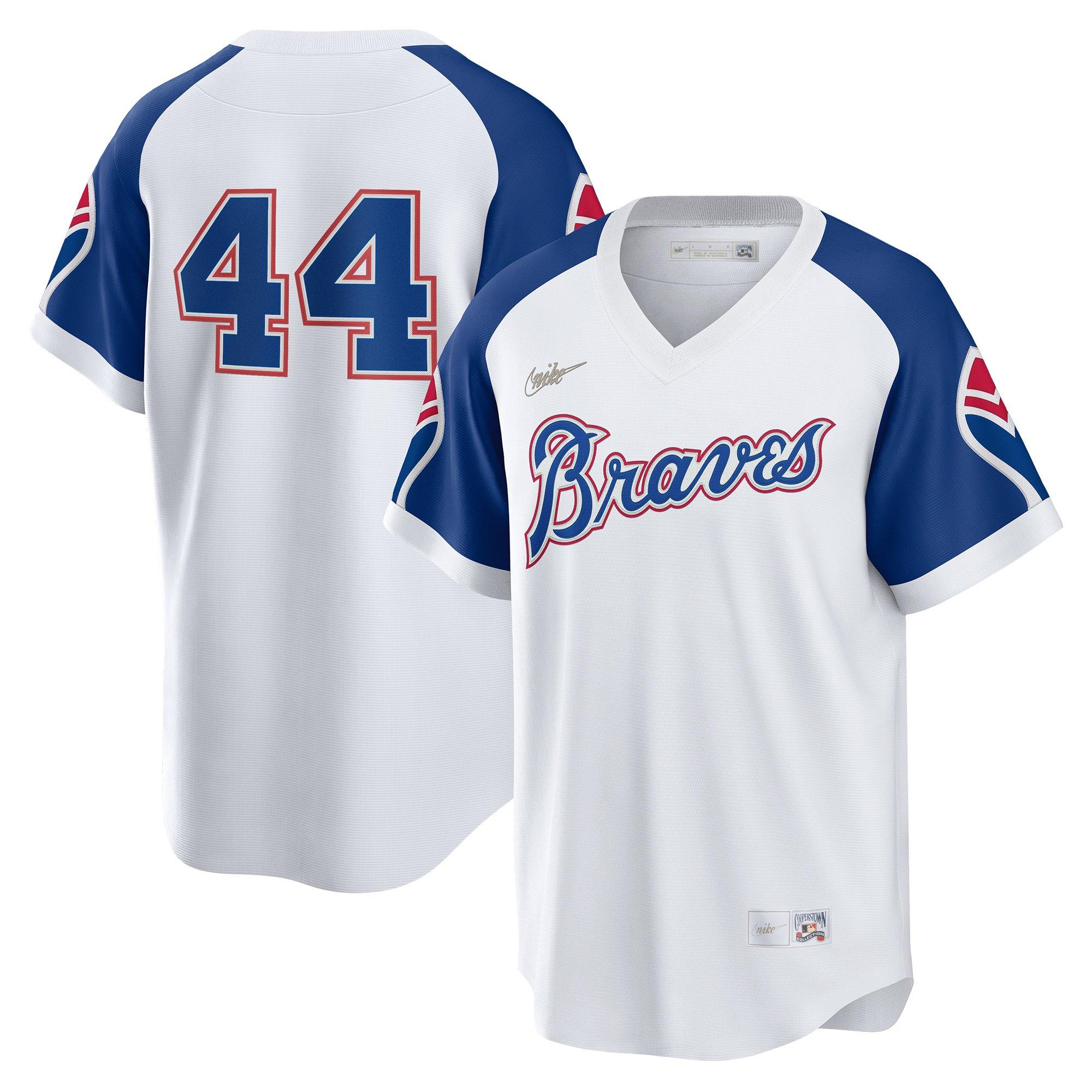 Mitchell & Ness Atlanta Braves Hank Aaron Throwback Gray Jersey Mens 2XL NWT