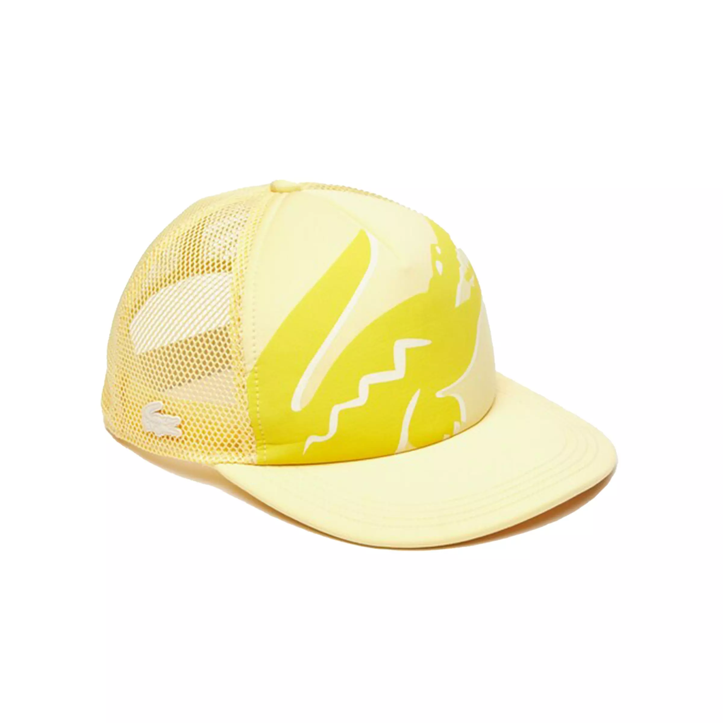 Lacoste Crocodile Print Mesh Hat - YELLOW