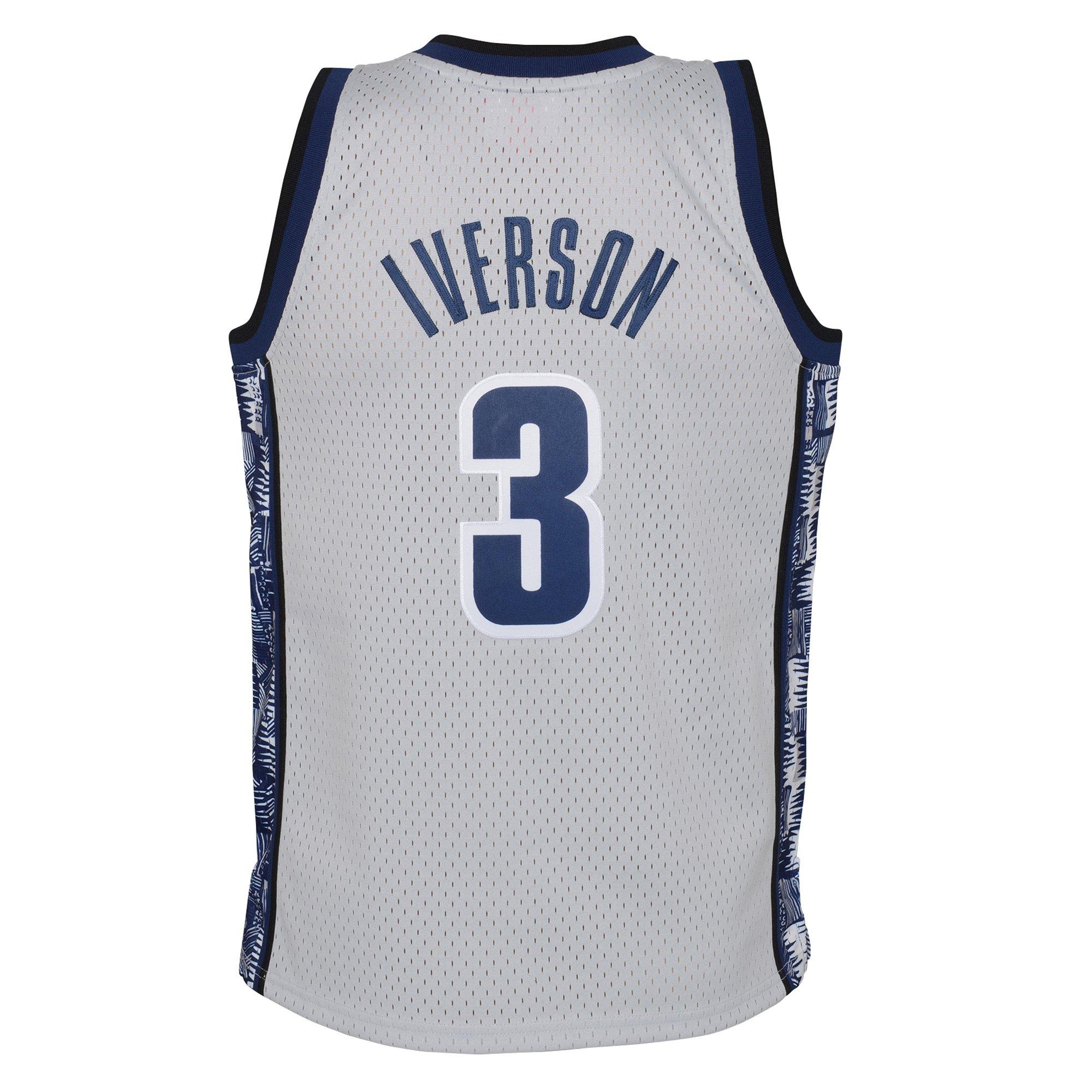 Lids Youth Allen Iverson Georgetown Hoyas Mitchell & Ness 1995-96 Replica  Swingman Jersey - Gray