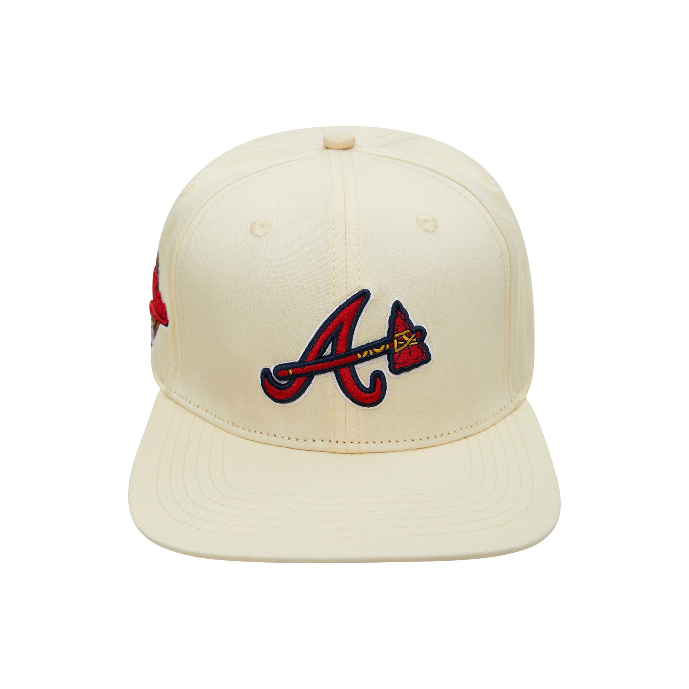 Pro Standard Atlanta Braves Off White Pink Undervisor Snapback Hat -  Hibbett