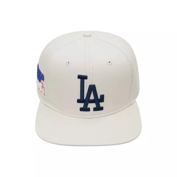 Pro Standard Los Angeles Dodgers Off White Blue Undervisor Snapback Hat -  Hibbett
