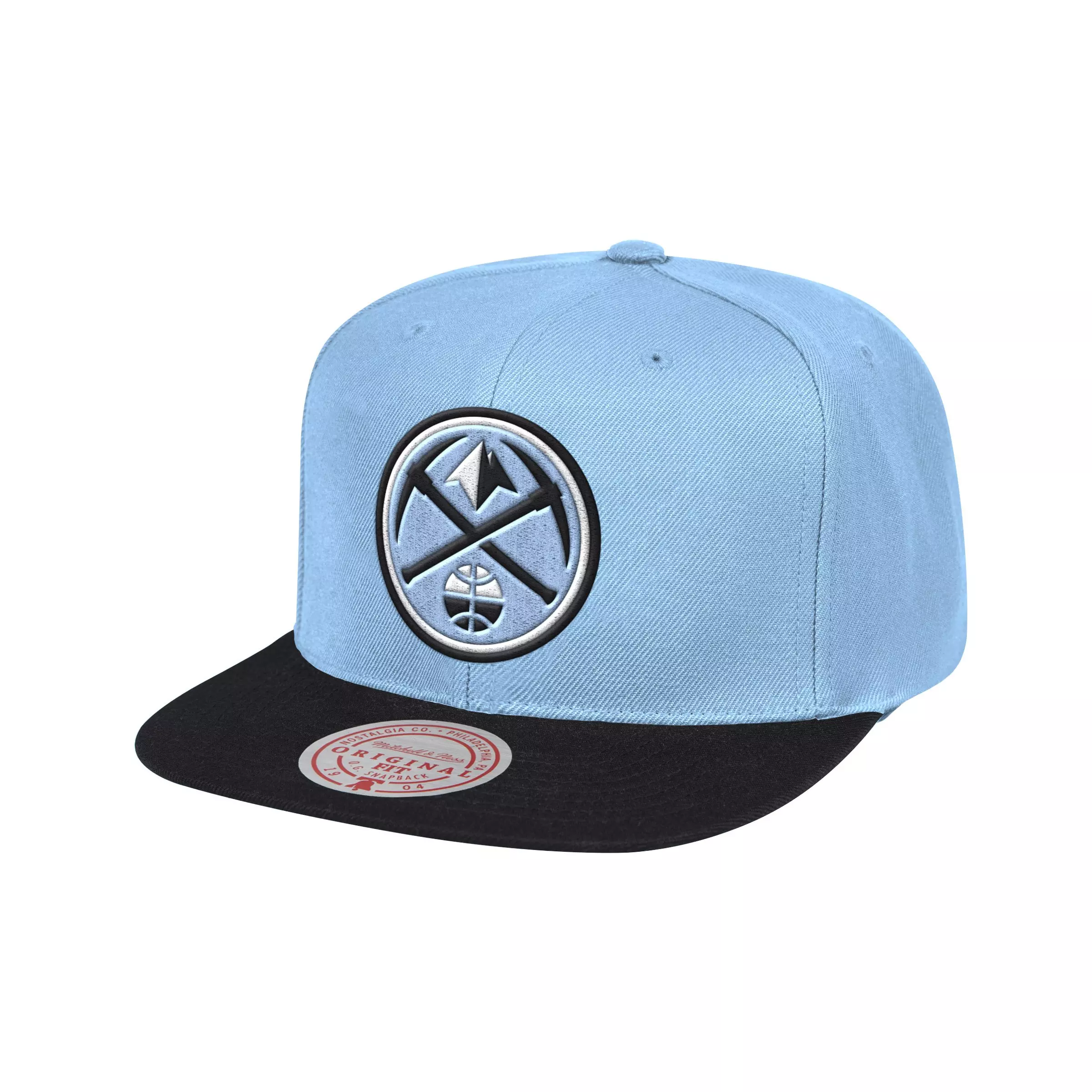 Mitchell & Ness Denver Nuggets University Away 2-Tone Snapback Hat - LT BLUE