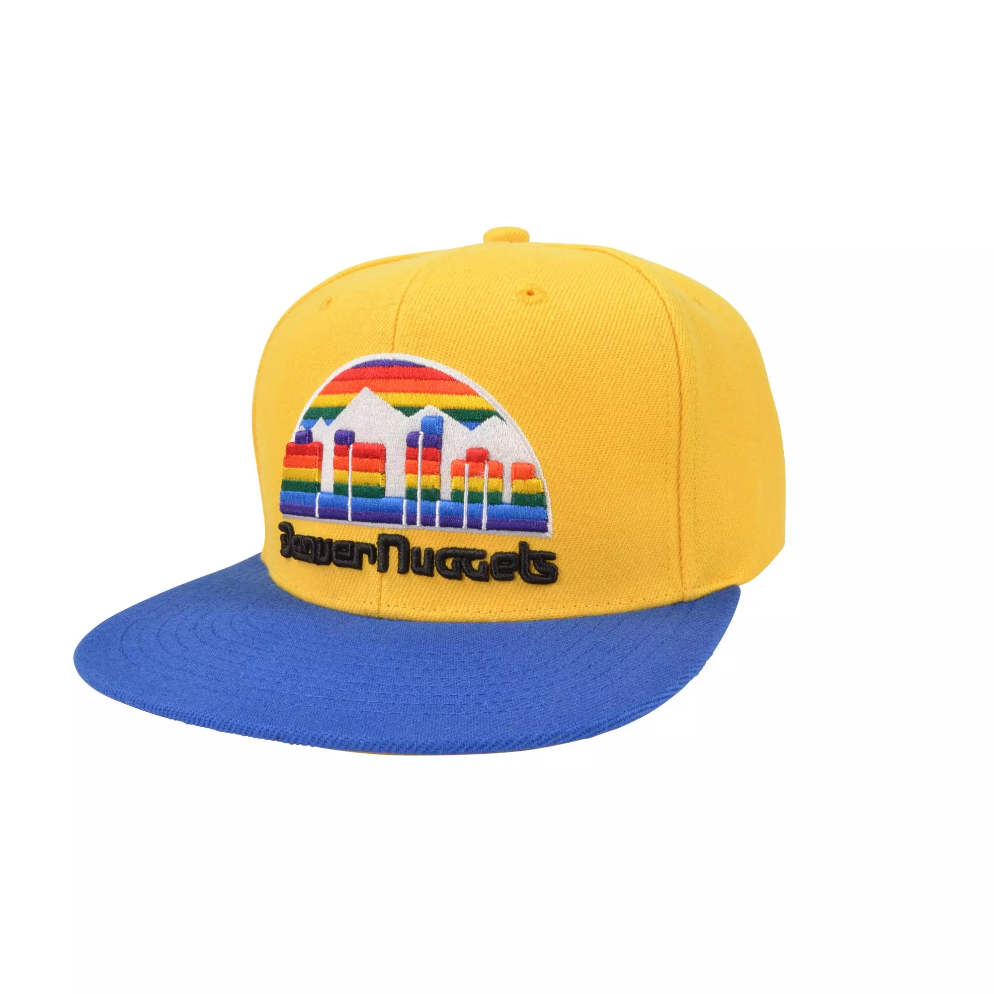 Mitchell & Ness Denver Nuggets Core Basic HWC Snapback Hat - YELLOW/BLUE