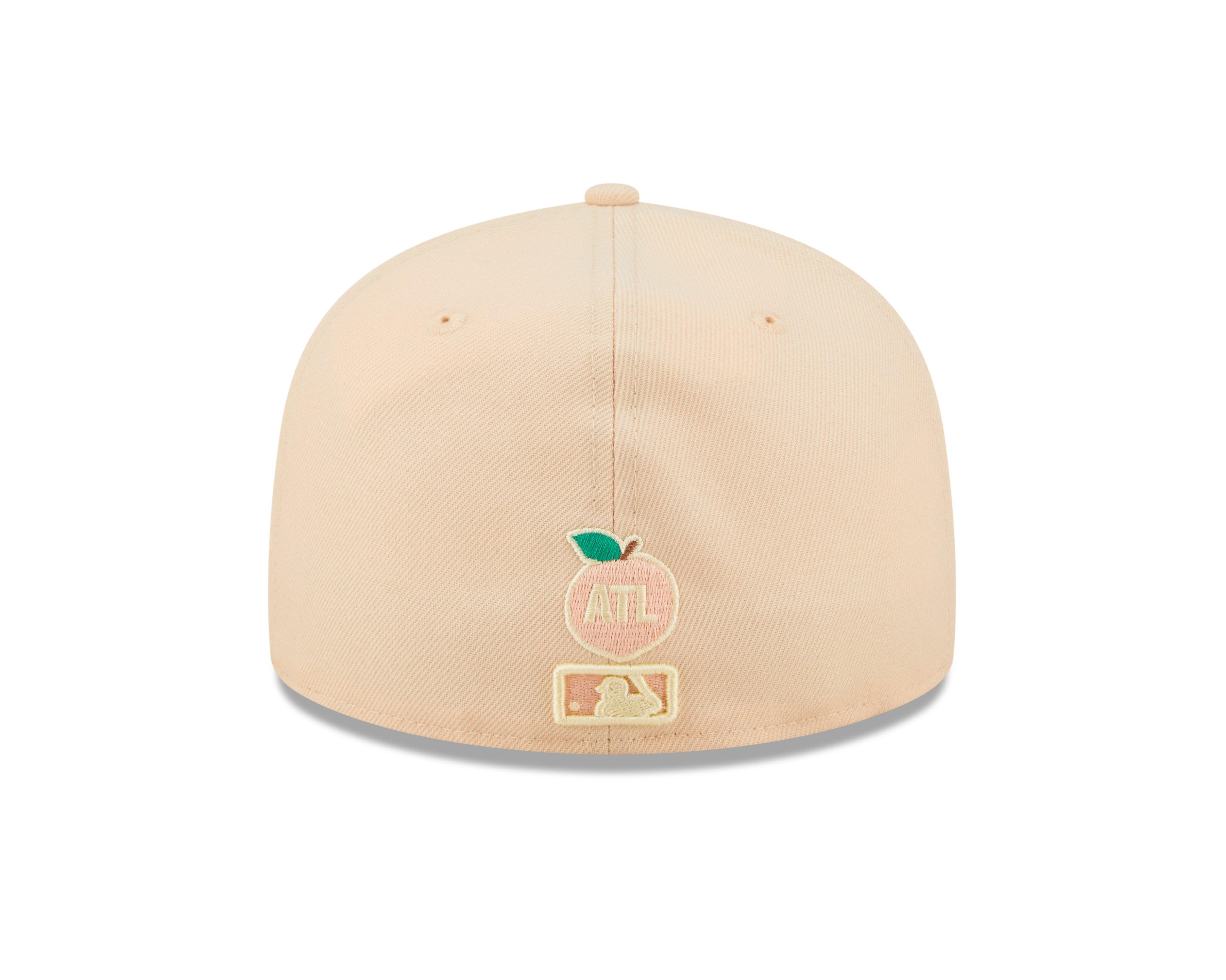 New Era Atlanta Braves State Fruit 59Fifty Fitted Cap in Peach — MAJOR