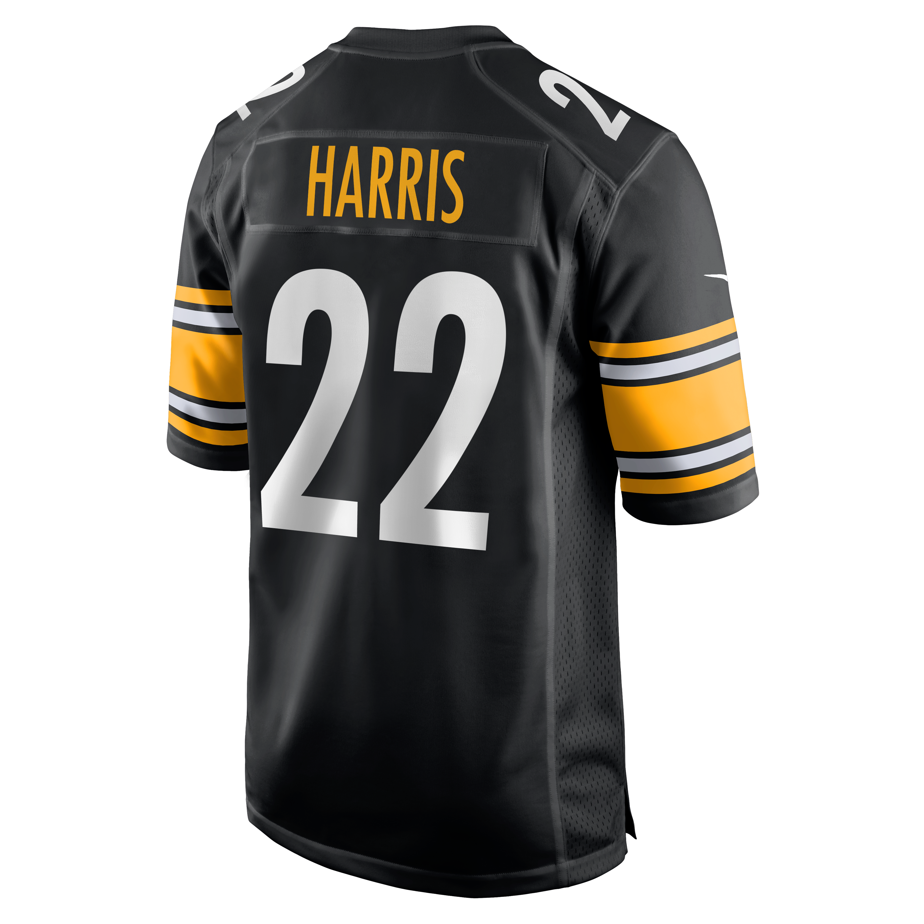 Nike Men's Pittsburgh Steelers Najee Harris Game Jersey - BLACK/YELLOW Thumbnail View 1