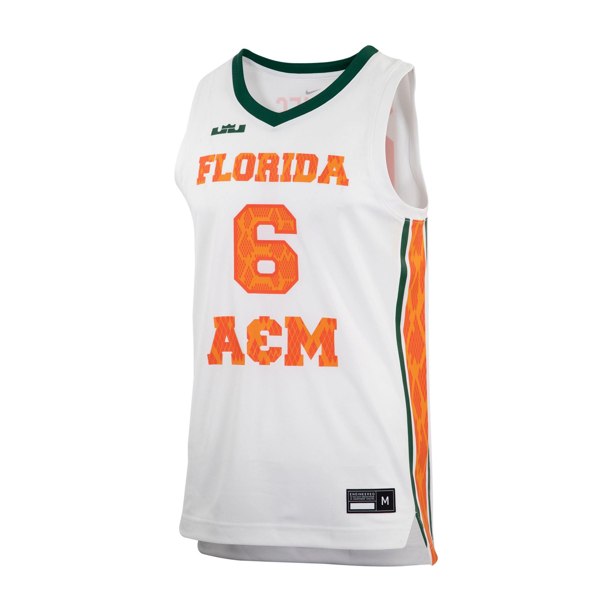 Nike Men's Florida A&M Rattlers Lebron James Jersey - White