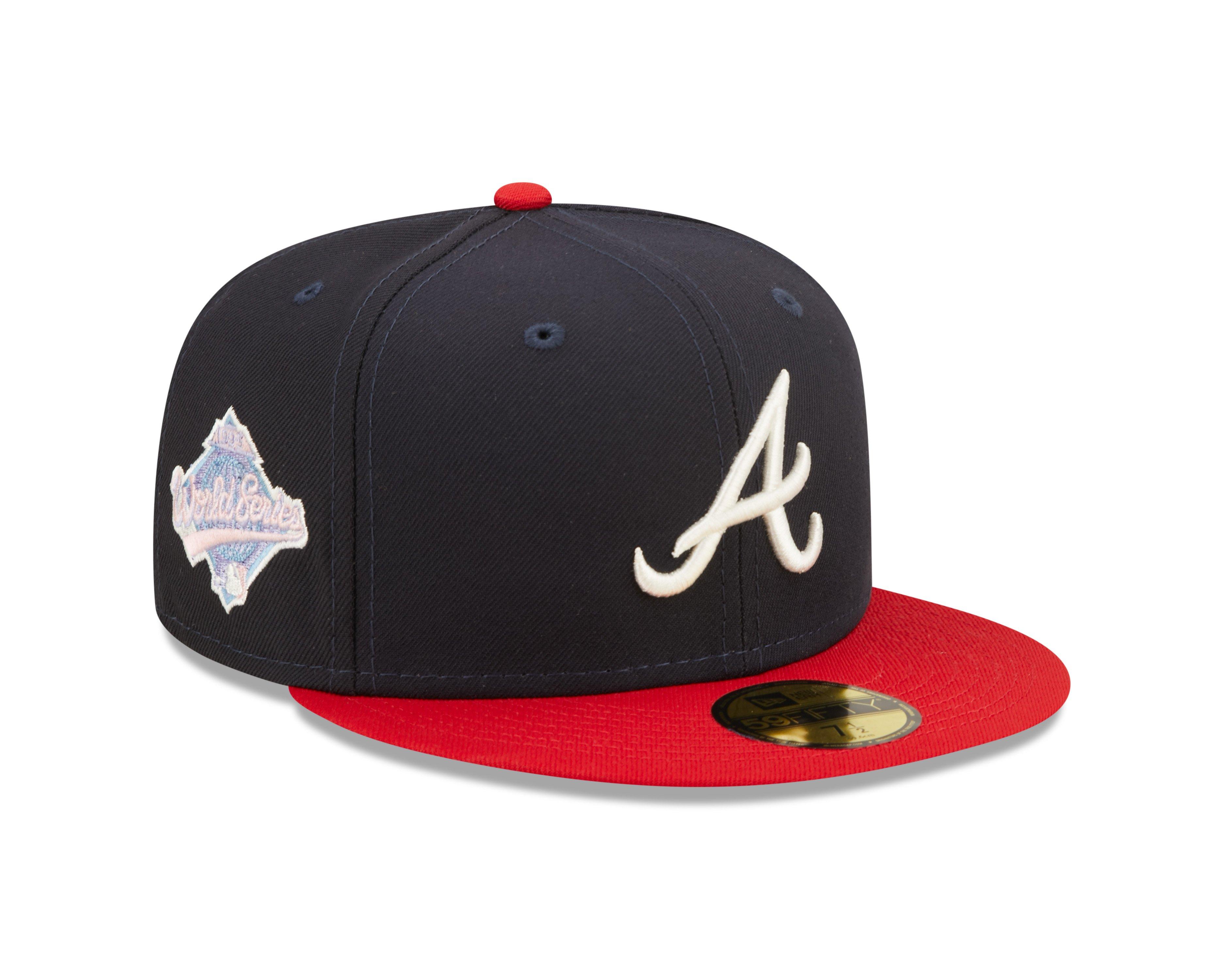 New Era Atlanta Braves Official On-Field Cap Hat MLB Size7 5/8 Green/Yellow