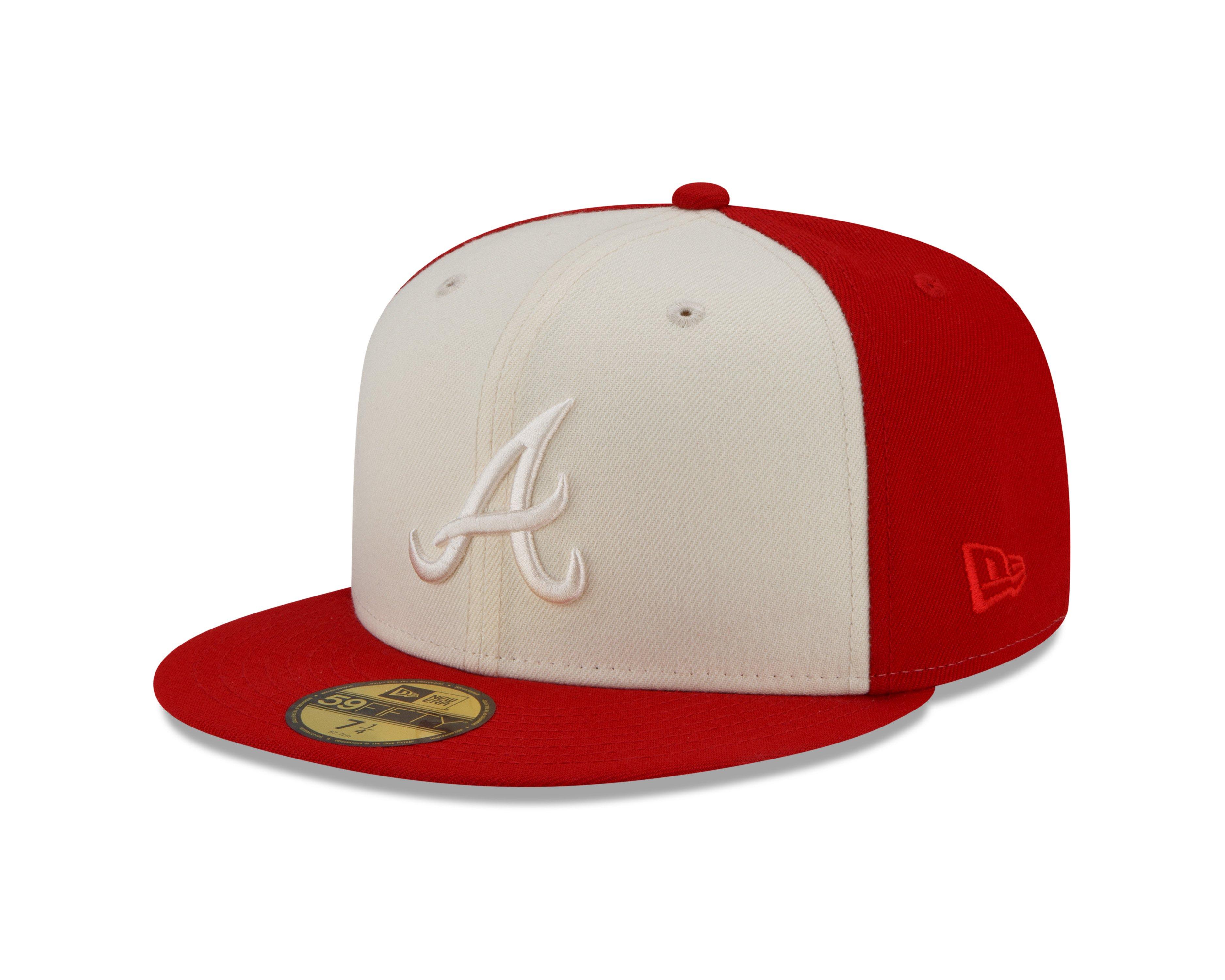 New Era Atlanta Braves Infrared Grey 59FIFTY Fitted Hat - Hibbett