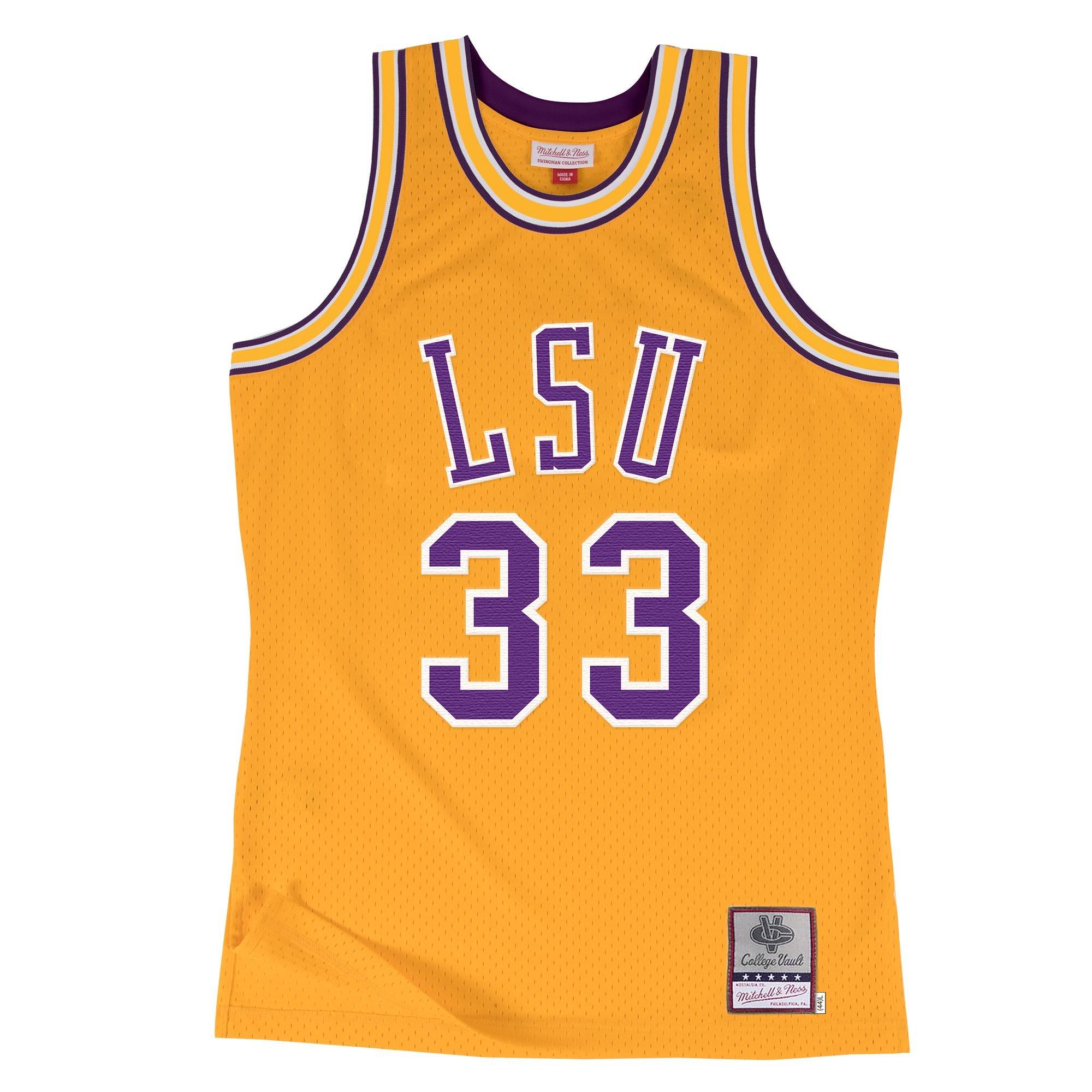 Men's Mitchell & Ness Shaquille O'Neal White LSU Tigers College