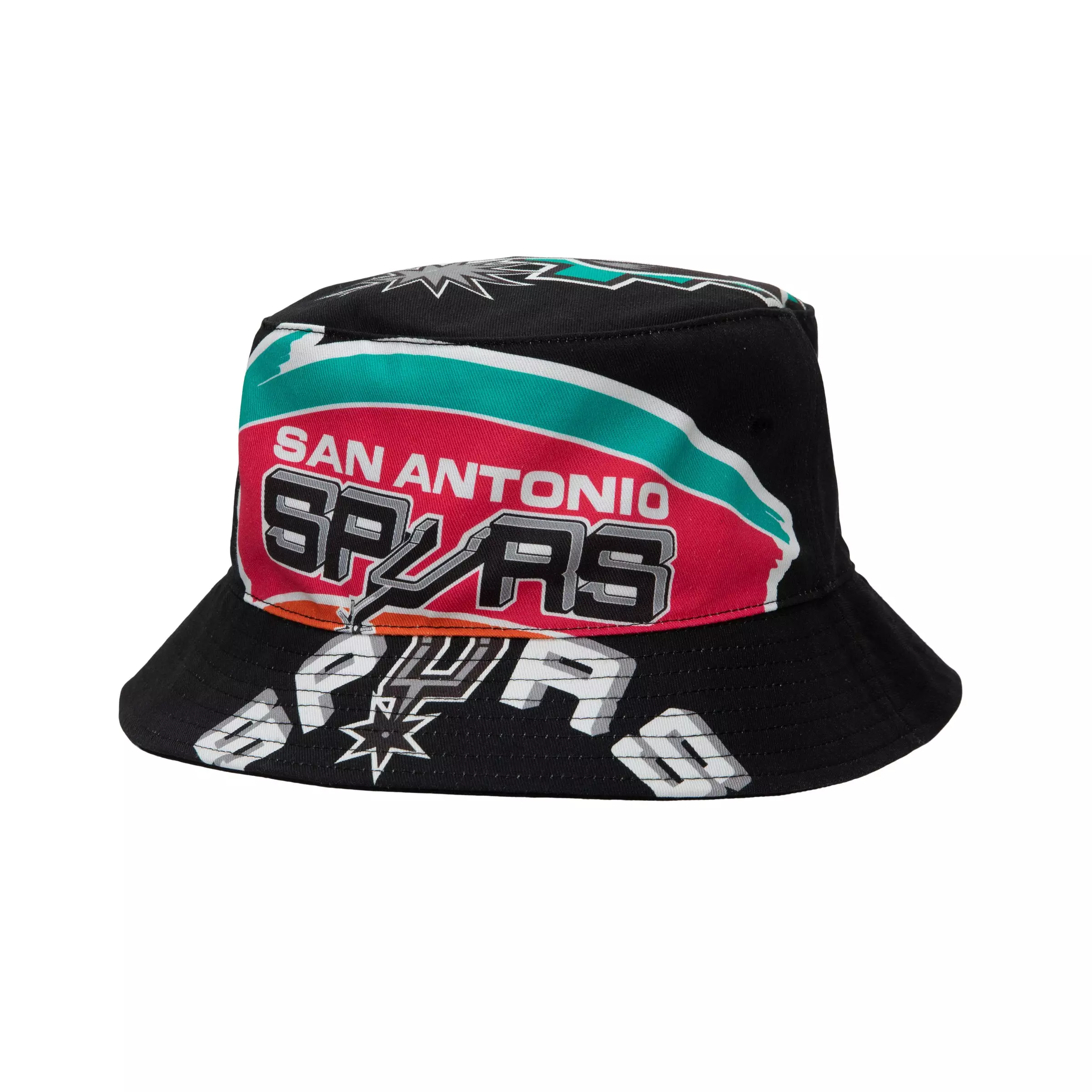 Mitchell & Ness San Antonio Spurs Bucket Hat - BLACK
