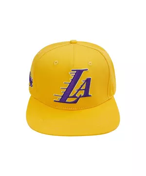 Pro Standard Los Angeles Lakers LA Logo Yellow Snapback Hat