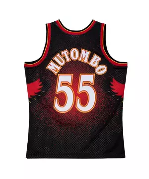Dikembe Mutombo Atlanta Mitchell & Ness Black Basketball Jersey (XL)