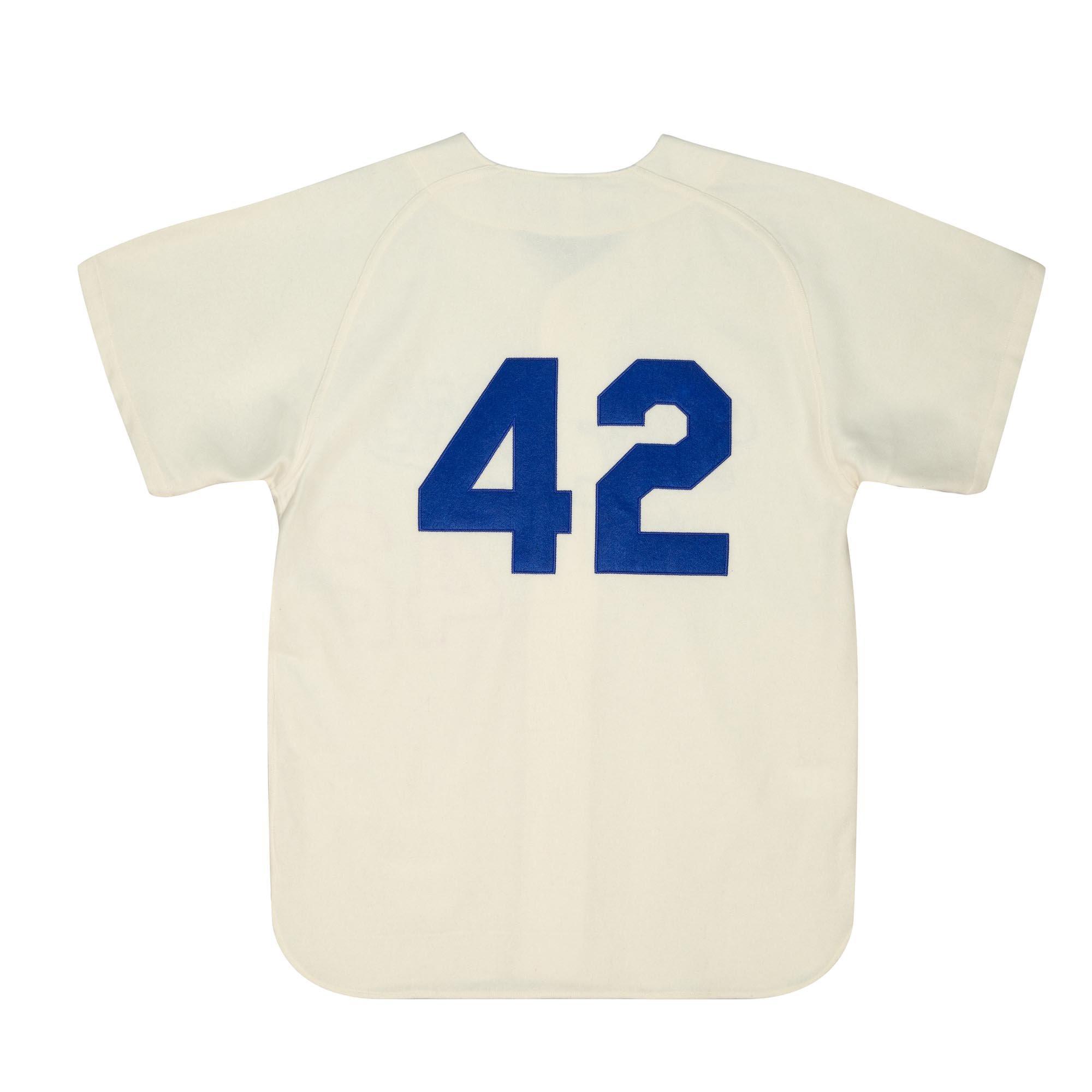 Mitchell & Ness Jackie Robinson Brooklyn Dodgers Cream MLB Authentic Jersey