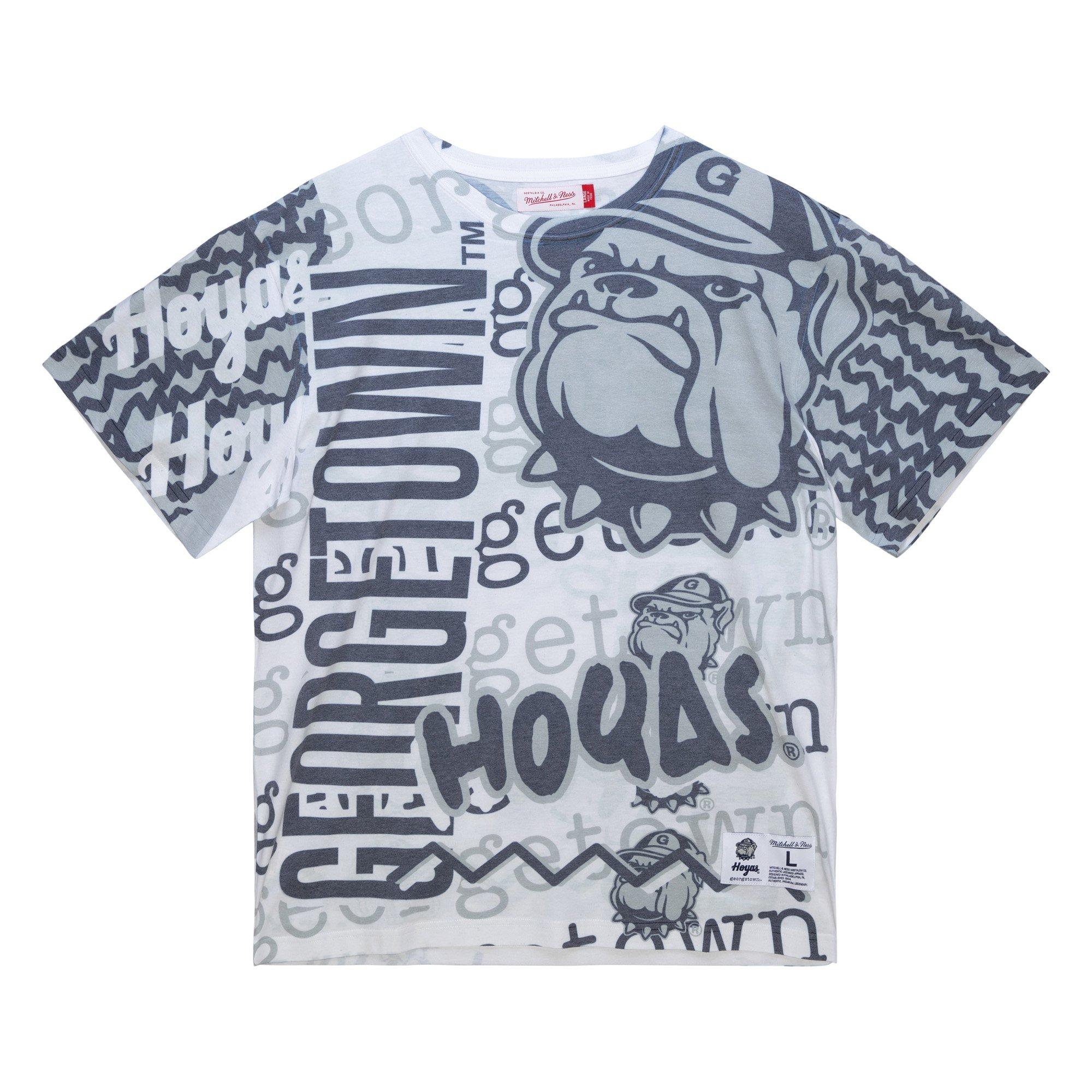 Mitchell & Ness Men's Georgetown Hoyas Jumbotron T-Shirt - NAVY/GREY Thumbnail View 1