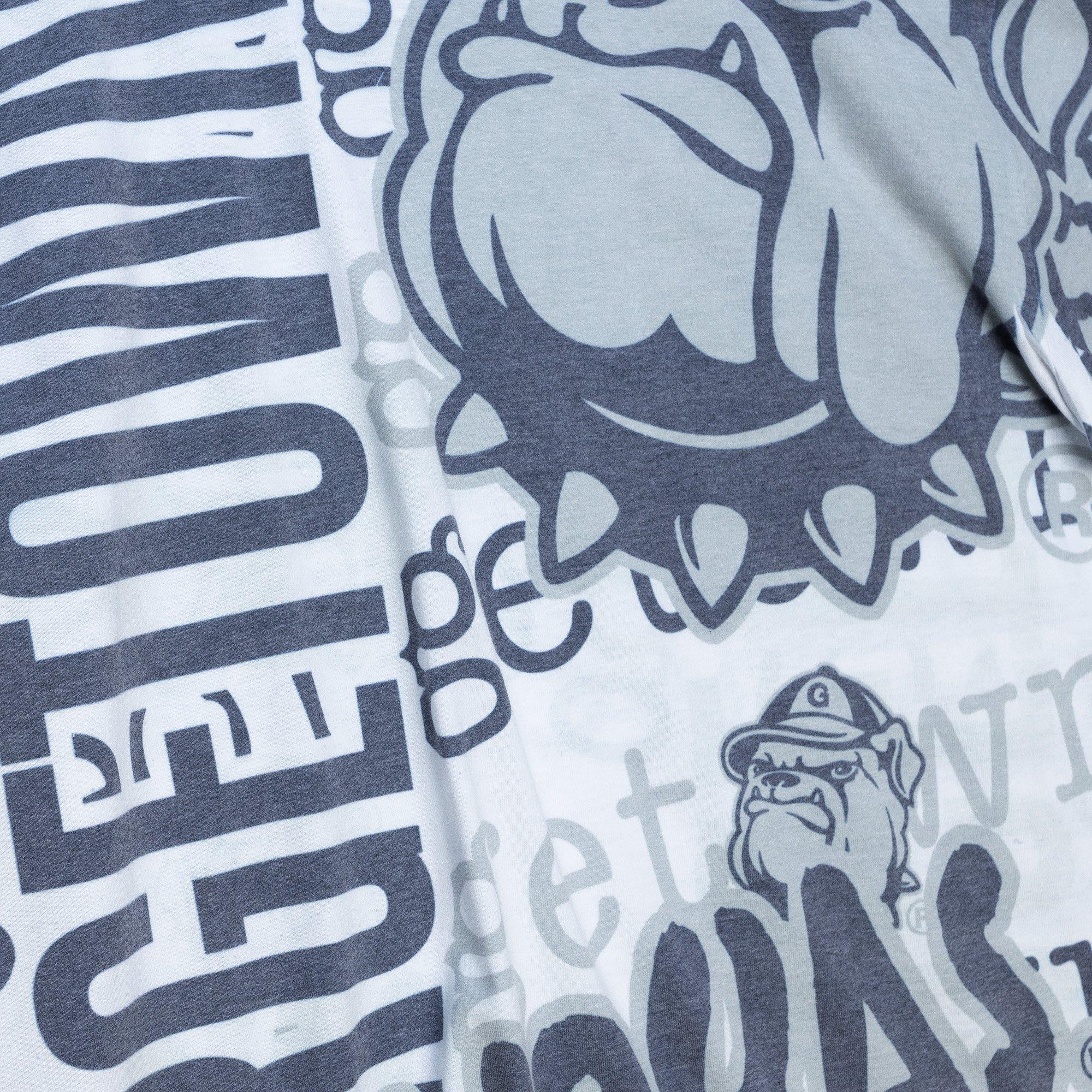 Mitchell & Ness Men's Georgetown Hoyas Jumbotron T-Shirt - NAVY/GREY Thumbnail View 3