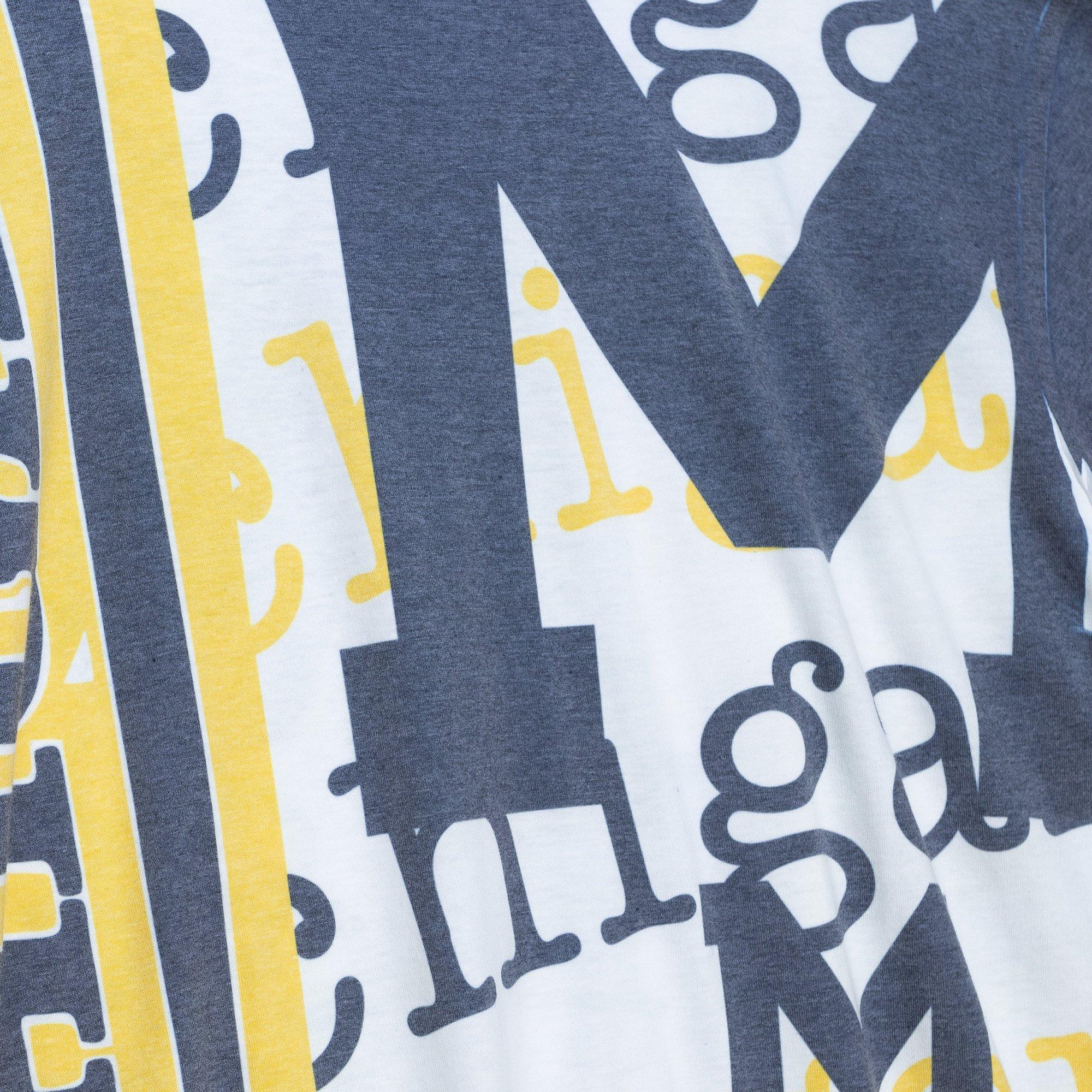 Mitchell & Ness Men's Michigan Wolverines Jumbotron T-Shirt - NAVY/YELLOW Thumbnail View 3