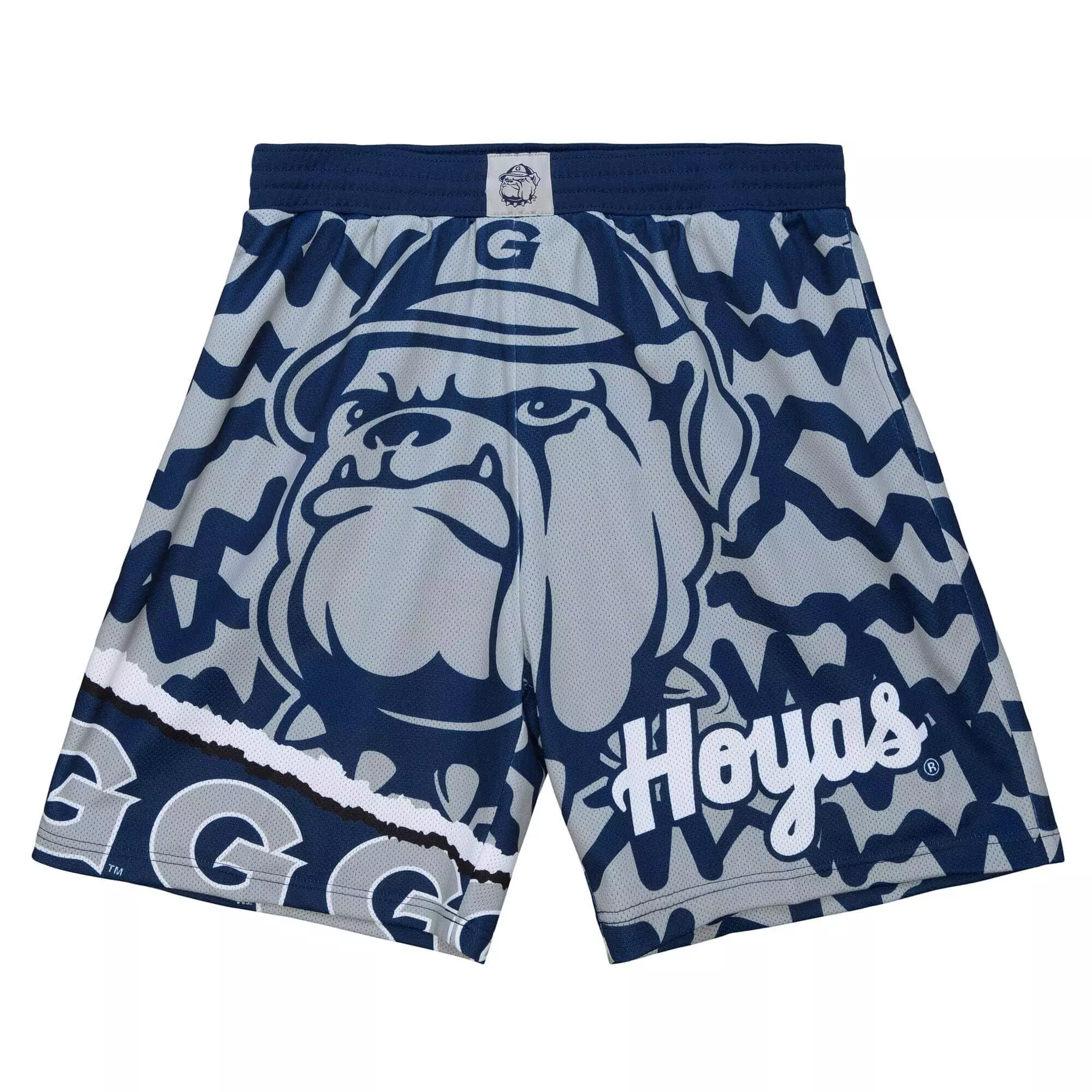 Mitchell & Ness Men's Georgetown Hoyas Jumbotron Shorts - NAVY/GREY