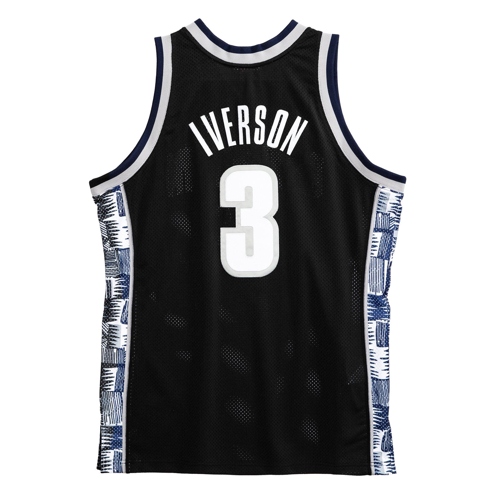 Mitchell & Ness Men's A. Iverson Georgetown Hoyas 1995 College Swingman  Jersey - Grey - Hibbett