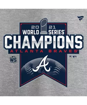 Men's Majestic Threads Navy Atlanta Braves 2021 World Series Champions Dream Team Roster Tri-Blend T-Shirt Size: Medium