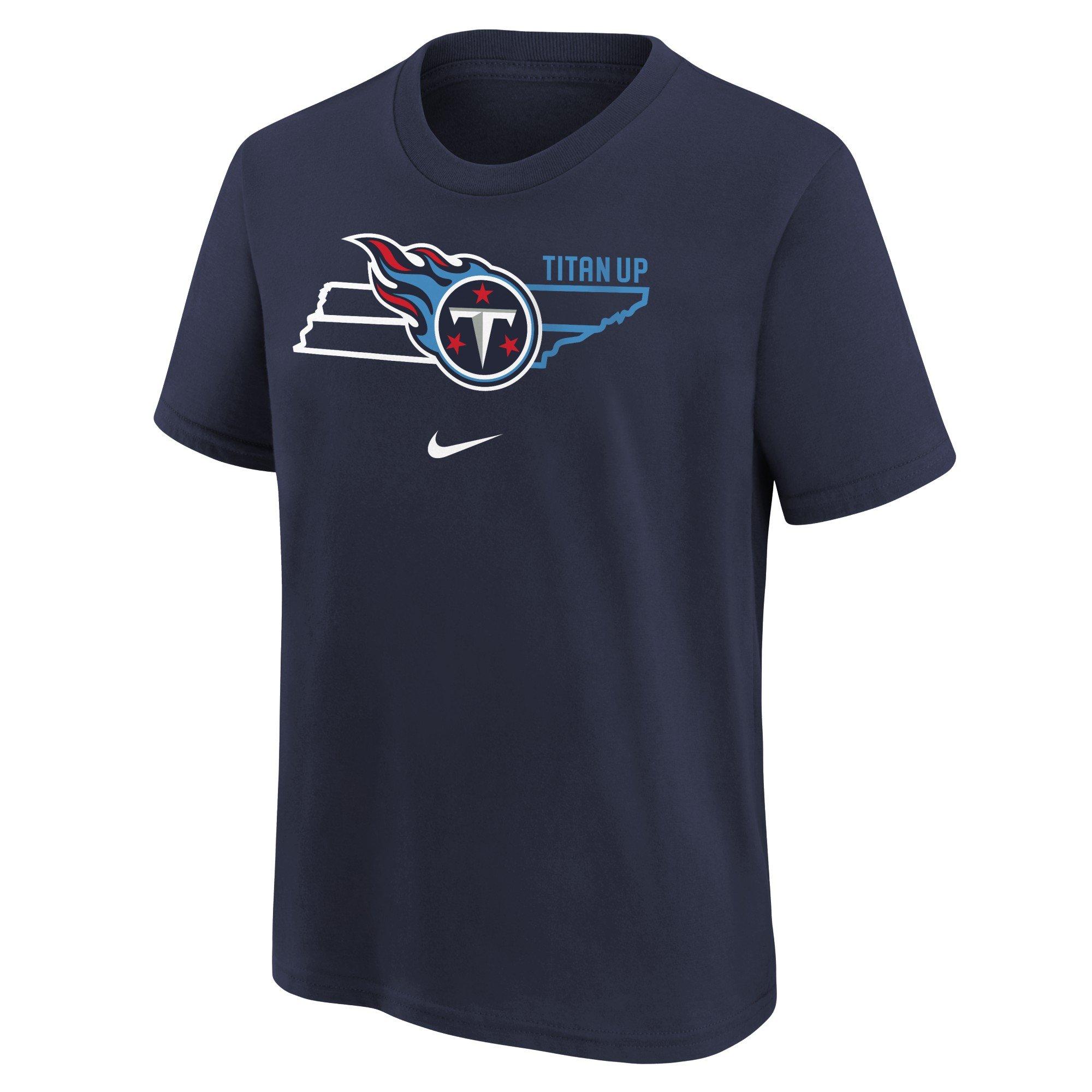 Youth Tennessee Titans Nike Navy Icon T-Shirt