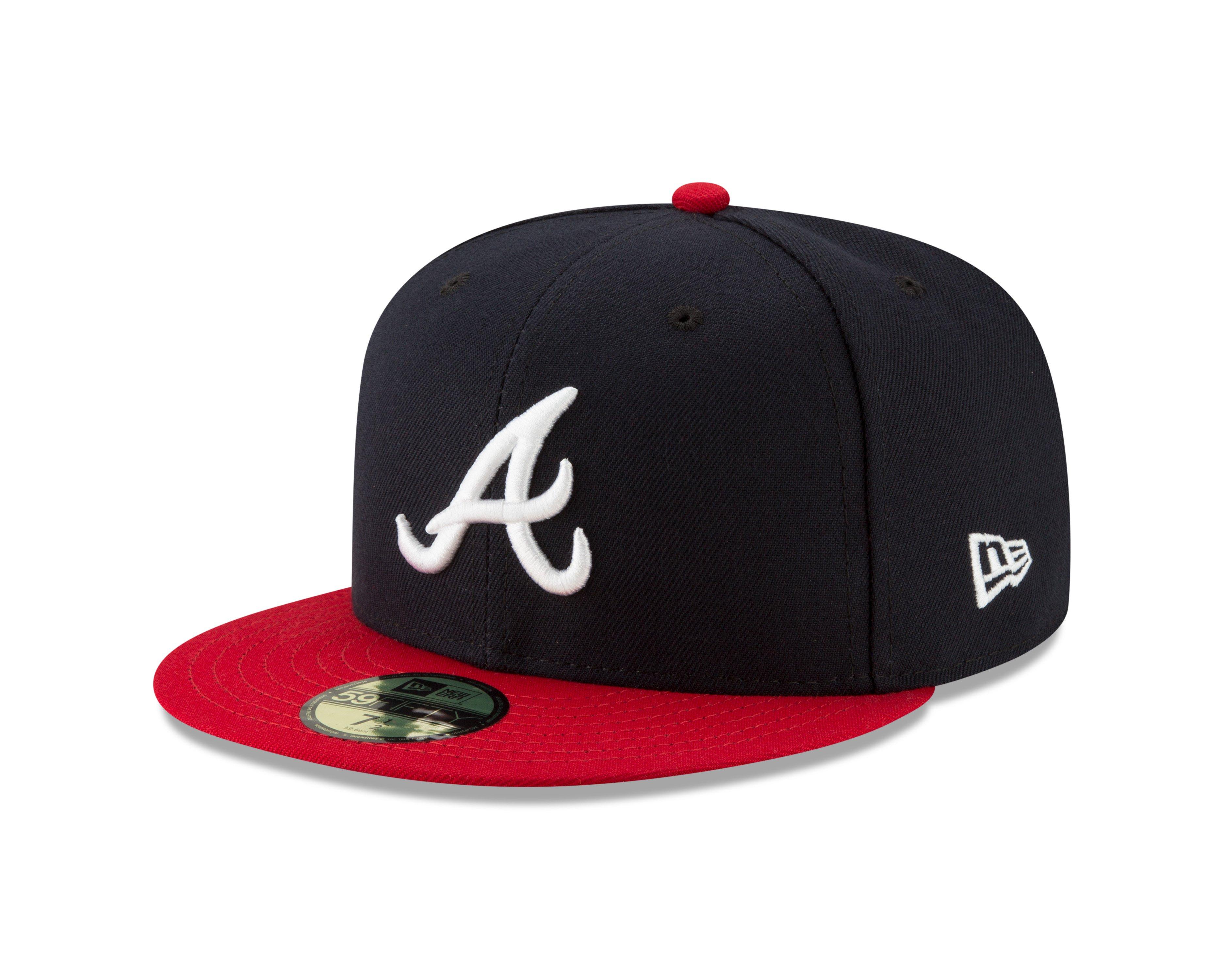 Atlanta Braves New Era 2021 World Series Bound Side Patch 39THIRTY Flex Hat  - Navy/Red