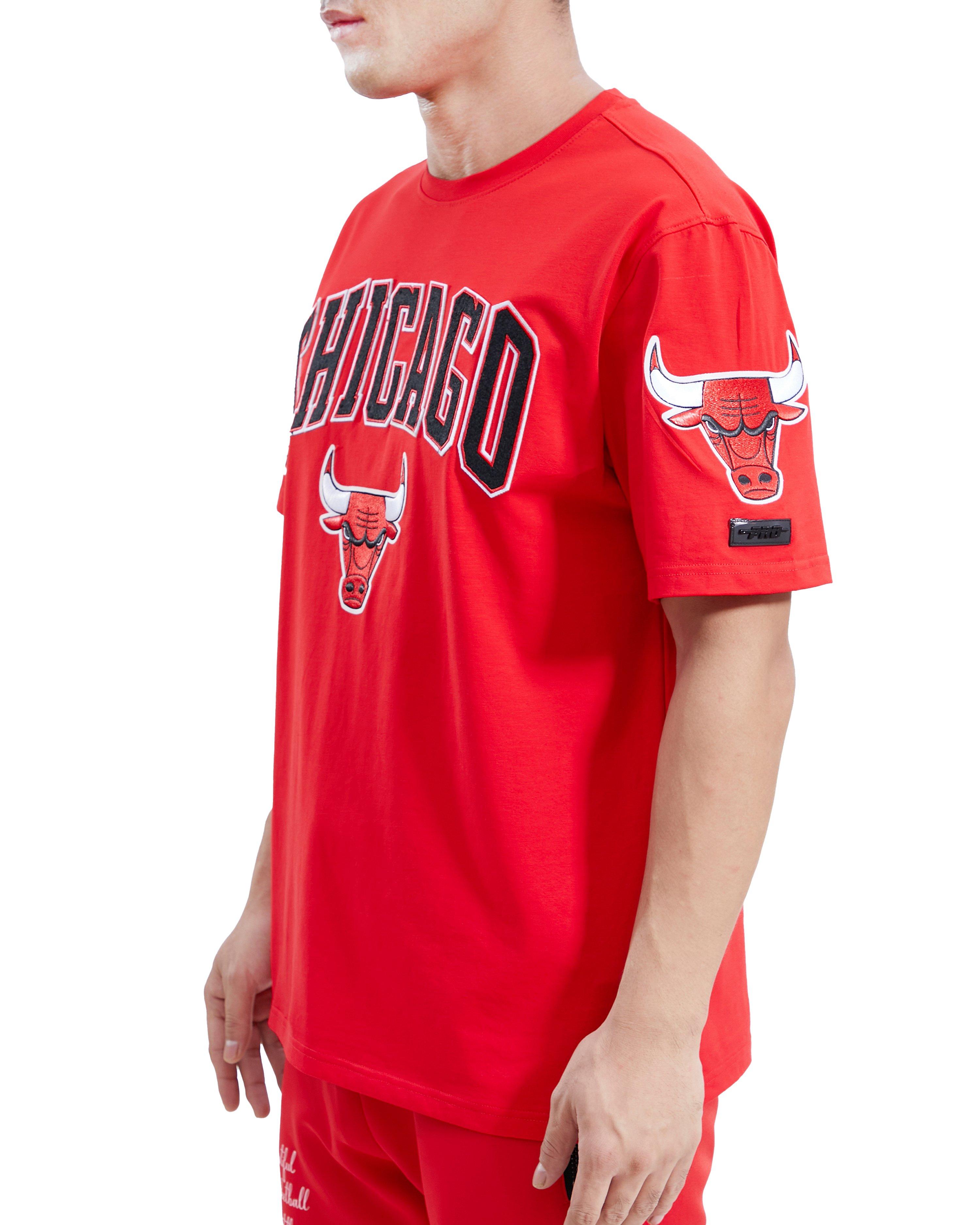 Pro Standard Men's Chicago Bulls Red Patch T-Shirt