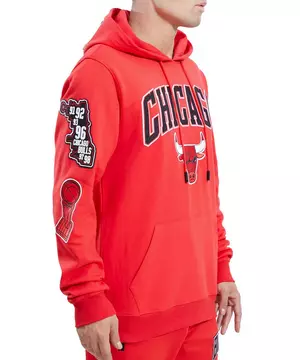 Nike Men's Chicago Bulls Red Logo Hoodie, Large
