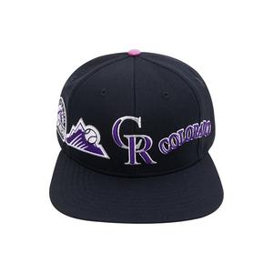 Pro Standard Colorado Rockies Off White Purple Undervisor Snapback Hat -  Hibbett