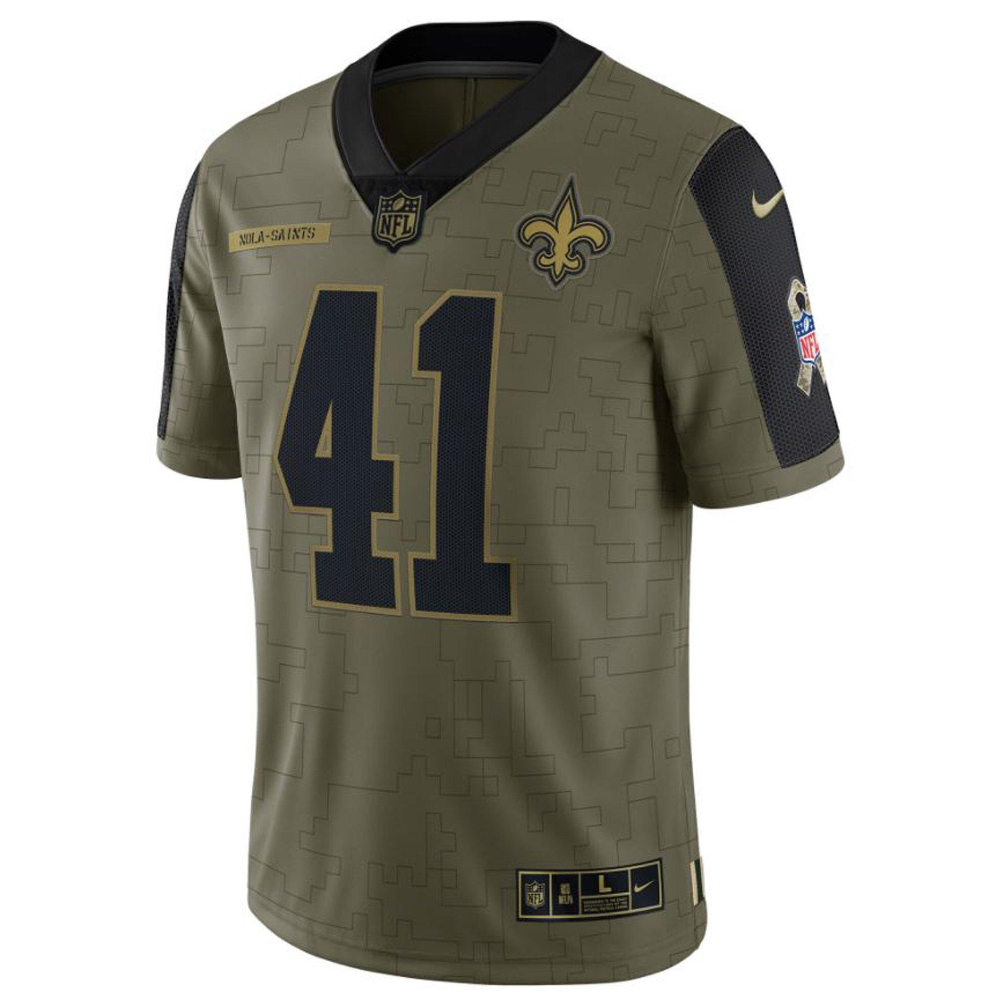 Nike Men's A. Kamara New Orleans Saints NFL Pro-Cut Game Jersey - Hibbett