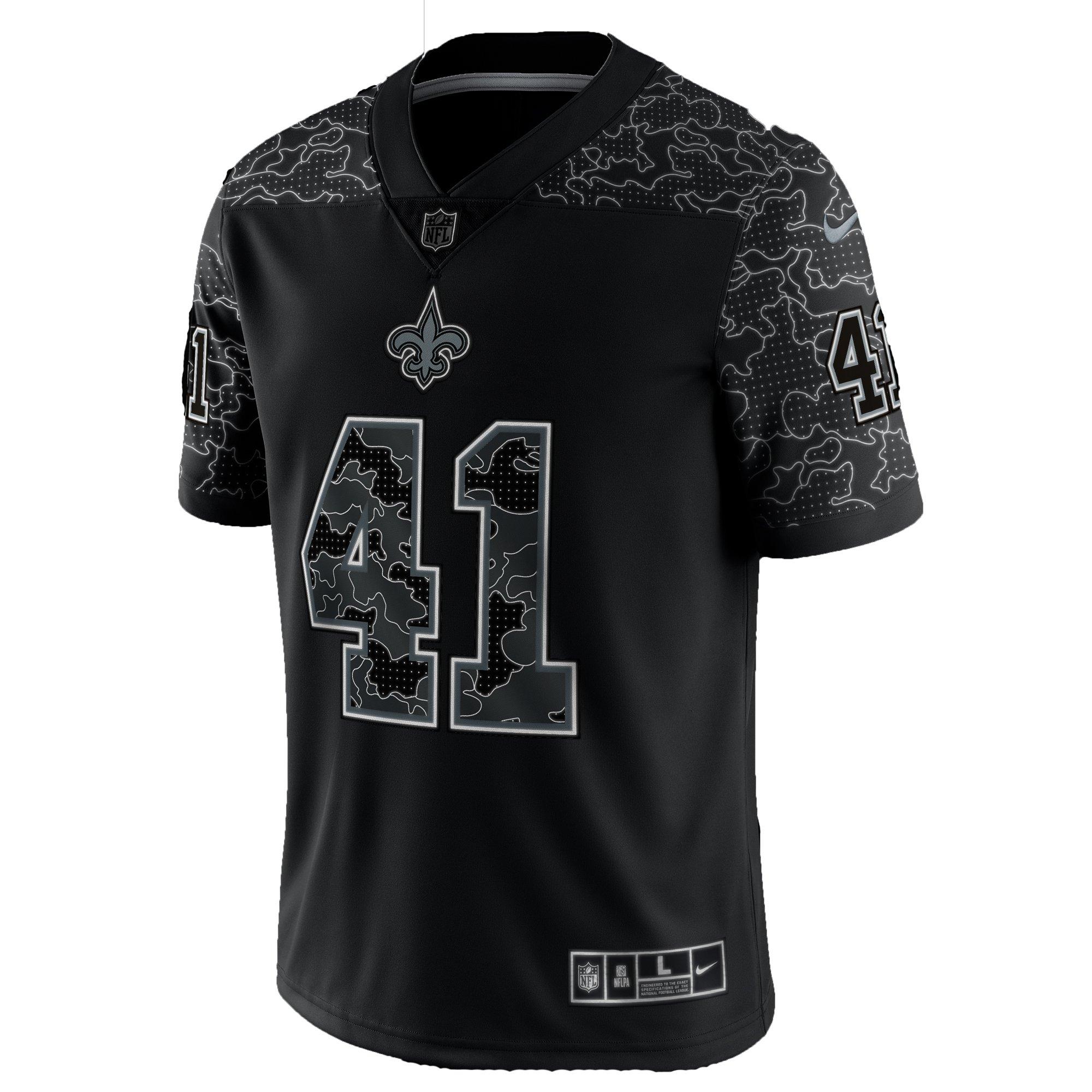 Nike New Orleans Saints No1 Who Dat Black Men's Stitched NFL Limited 2016 Salute To Service Jersey