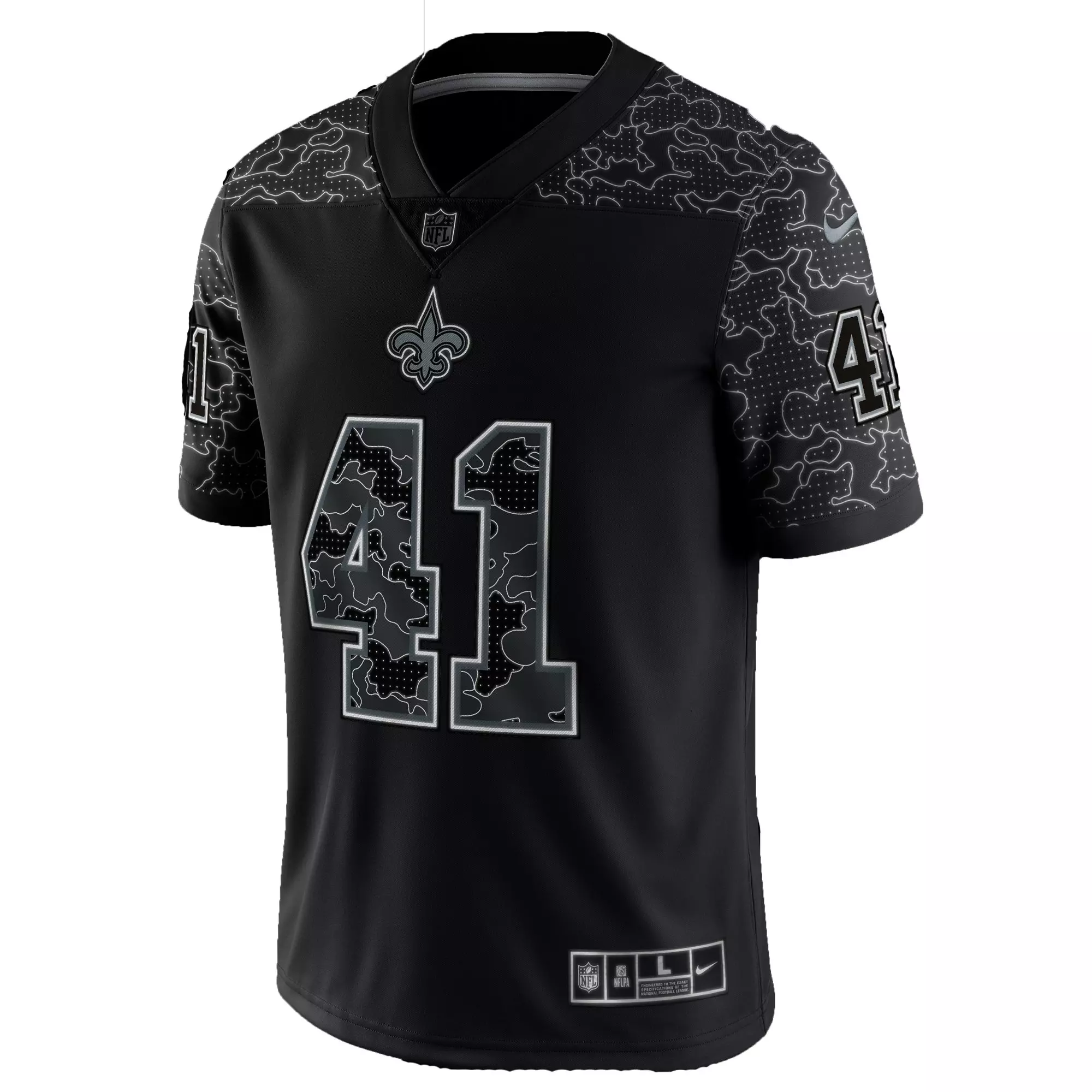 Nike Men's New Orleans Saints Alvin Kamara Reflective Jersey - BLACK
