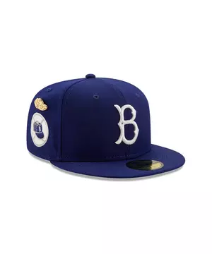 New Era Brooklyn Dodgers 1955 Logo History 59Fifty Fitted Hat