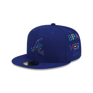 New Era Atlanta Braves 59FIFTY Blue Chill Club Fitted Hat - Hibbett