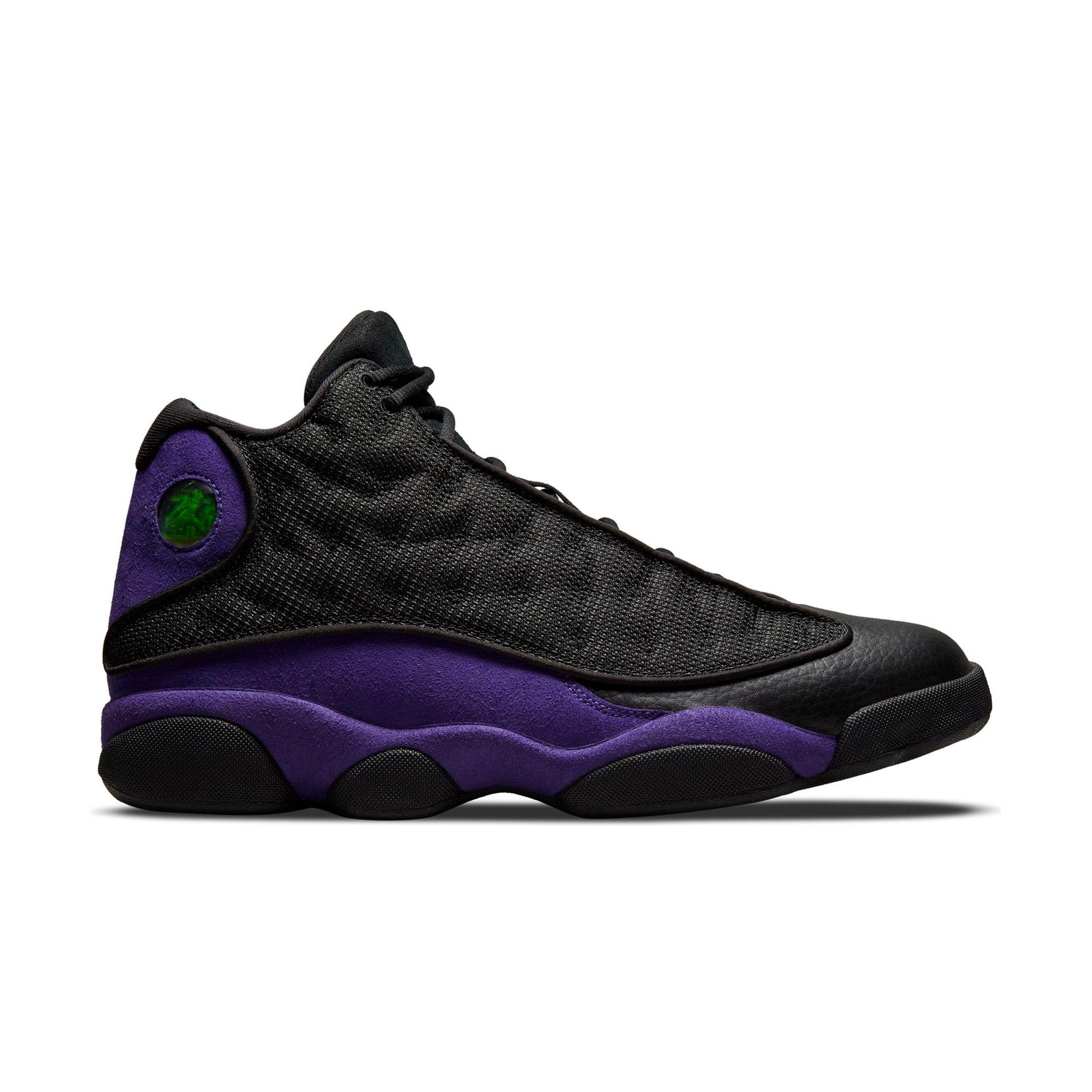 black and purple jordans for men