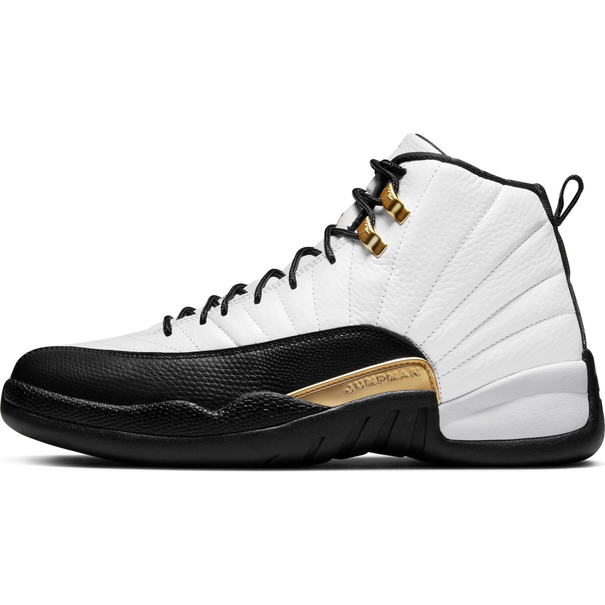 Jordan 12 Retro White/Metallic Gold/Black Men's Shoe - Hibbett