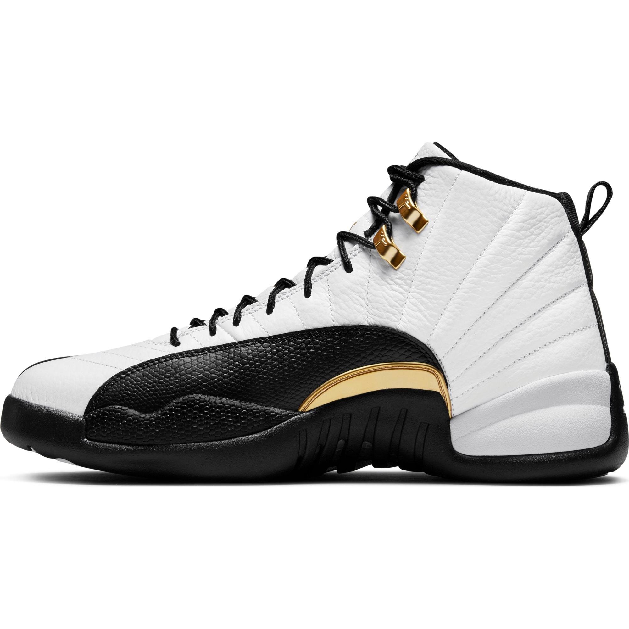 Jordan 12 hotsell gold and black