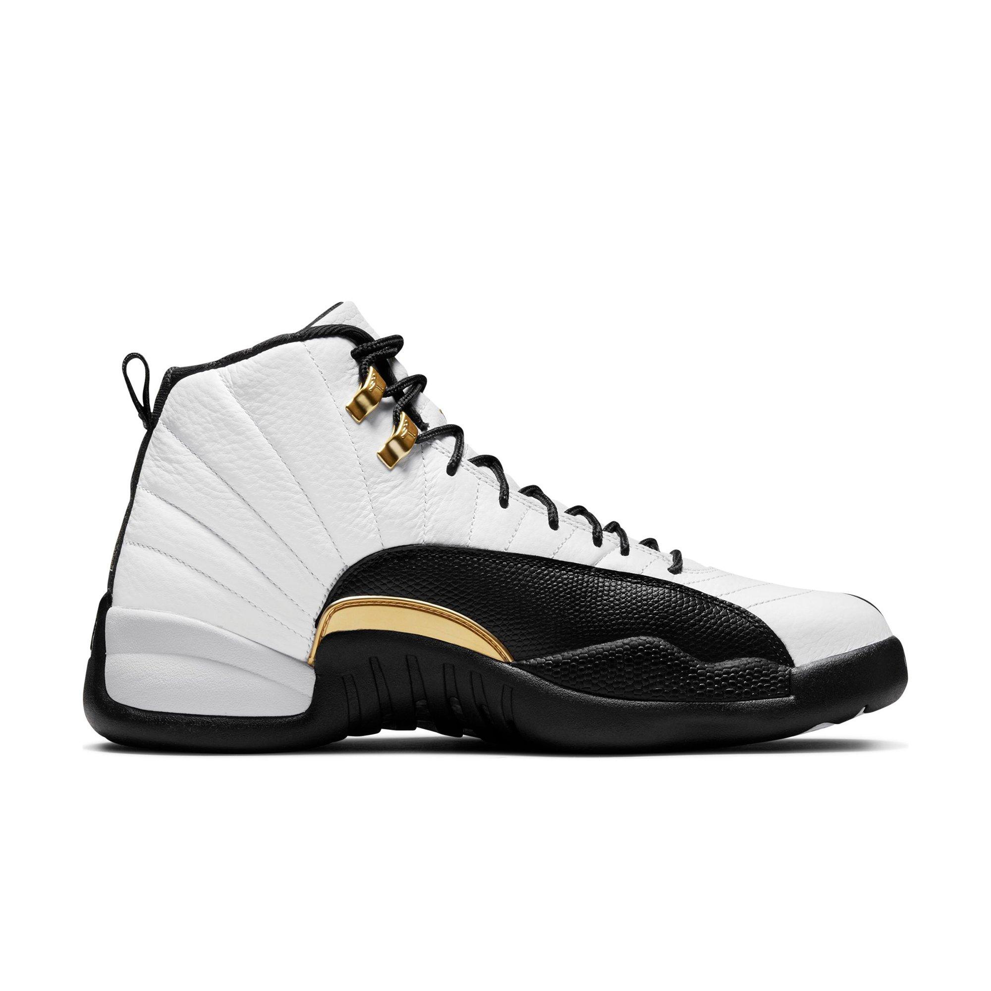 Jordan 12 Retro White/Metallic Gold/Black Men's Shoe - Hibbett | City Gear